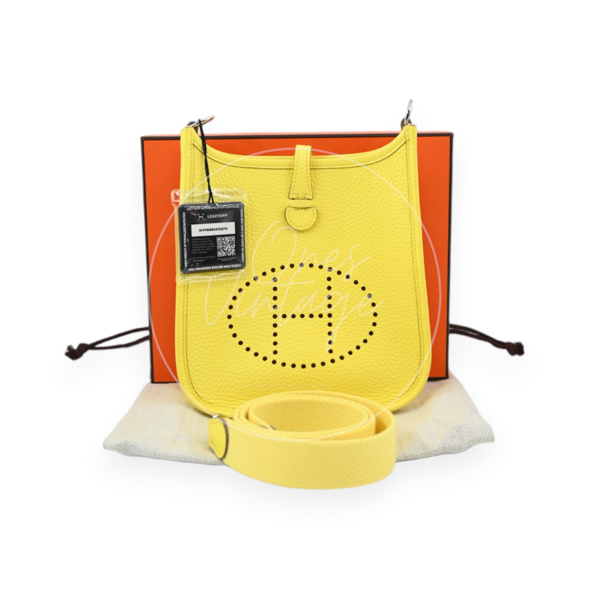 Hermes Evelyne TPM Lime Clemence PHW Stamp W