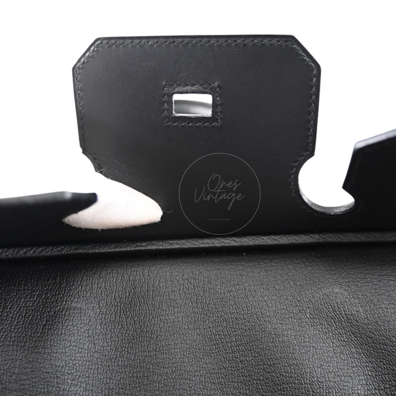 Hermes Birkin 30 So Black Box Calf Leather PVD Square N