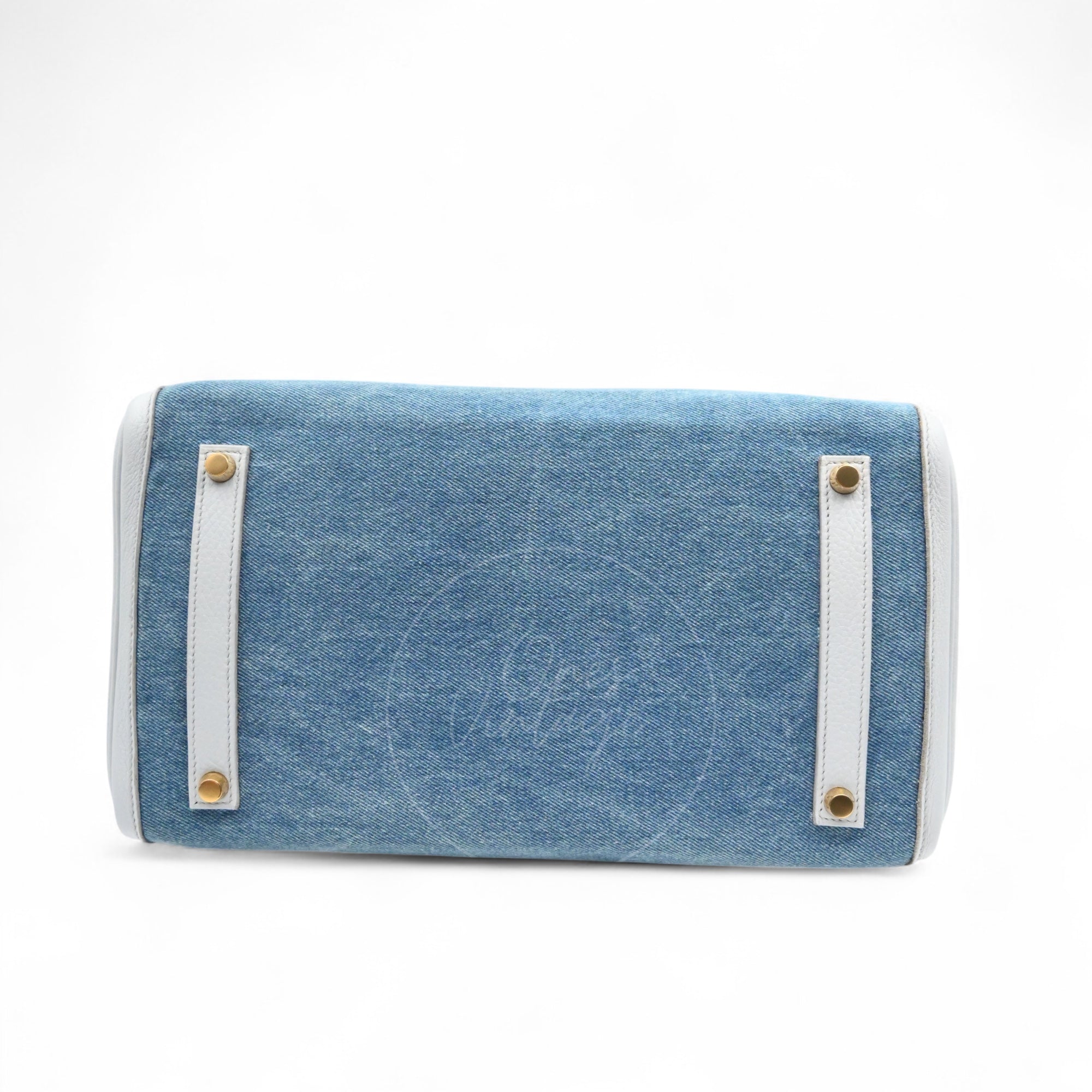 Hermes Birkin 35 TC GHW Gris Pale x Denim Blue Square F