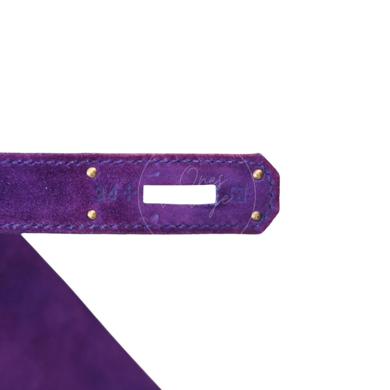 Hermes Kelly 28 Purple Suede GHW Square J