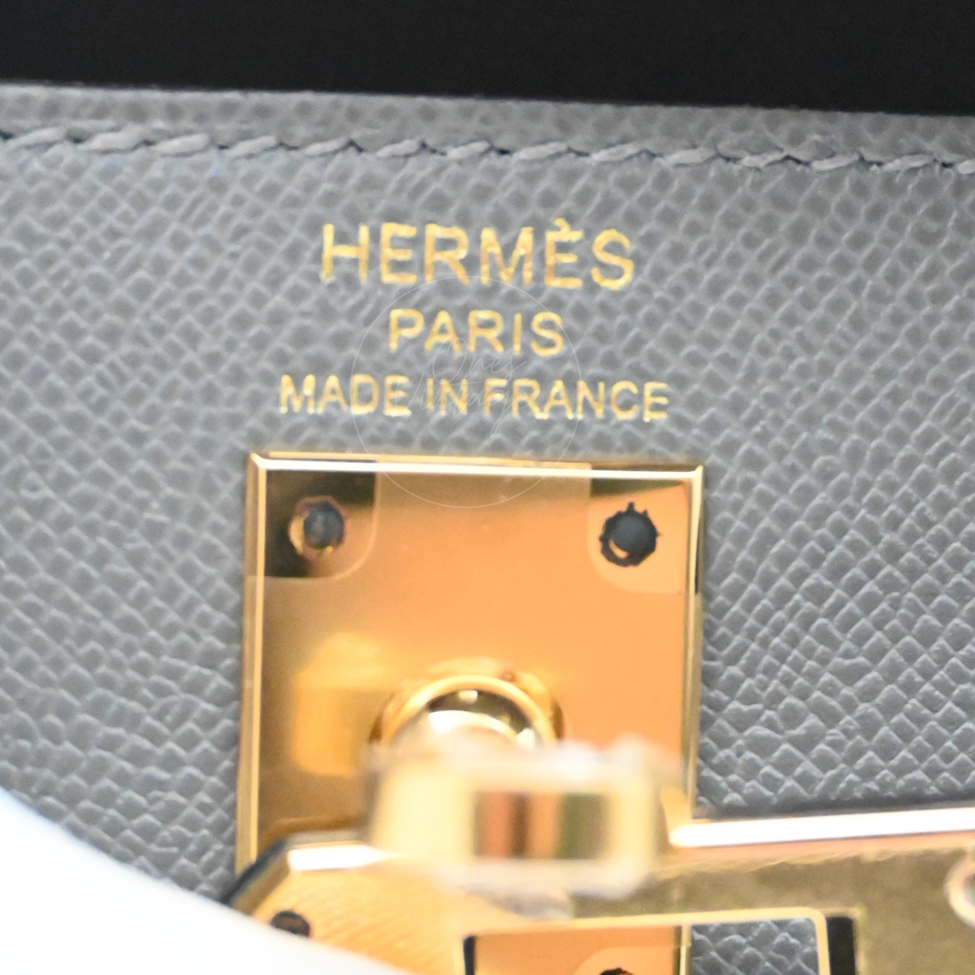 Hermes Kelly K28 Epsom Handbag GHW Gris Meyer Stamp B