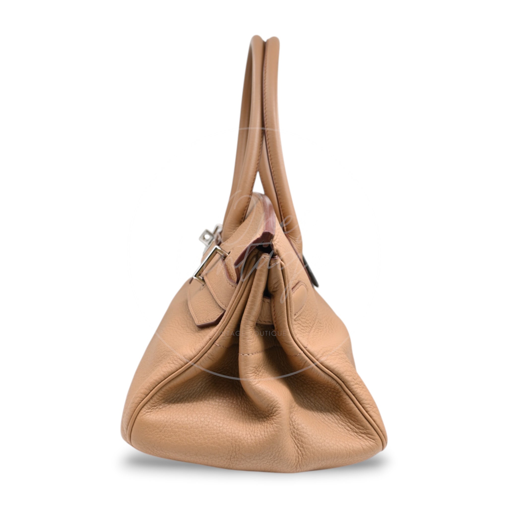 Hermes Shoulder Birkin PHW Camel Square L