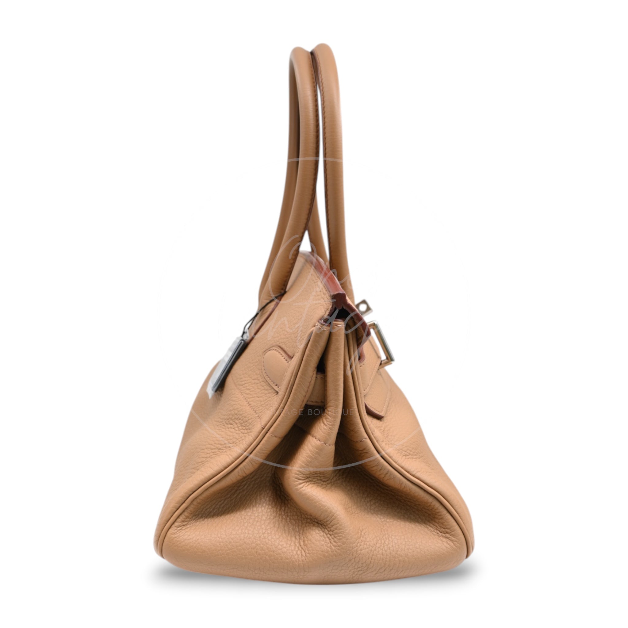 Hermes Shoulder Birkin PHW Camel Square L
