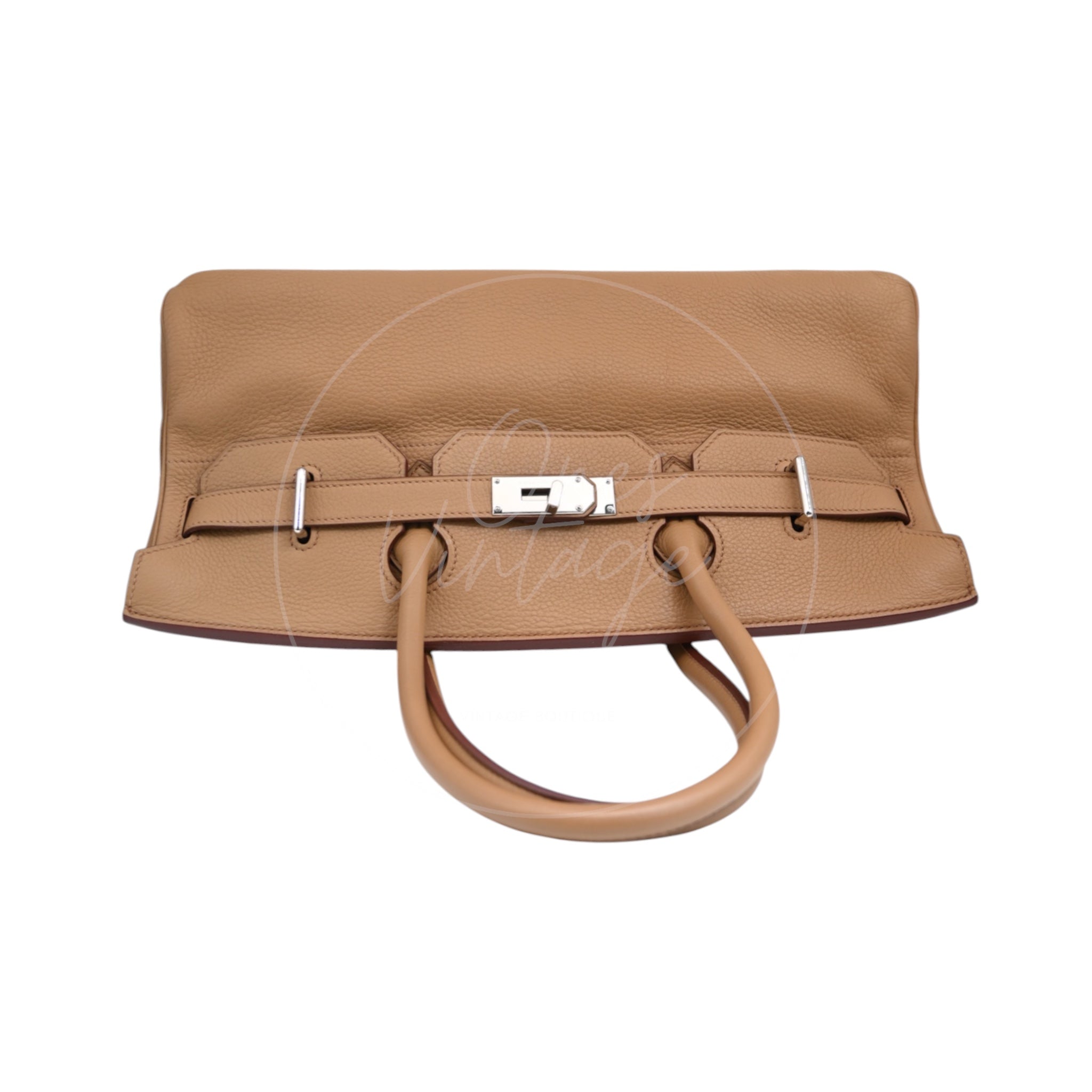 Hermes Shoulder Birkin PHW Camel Square L