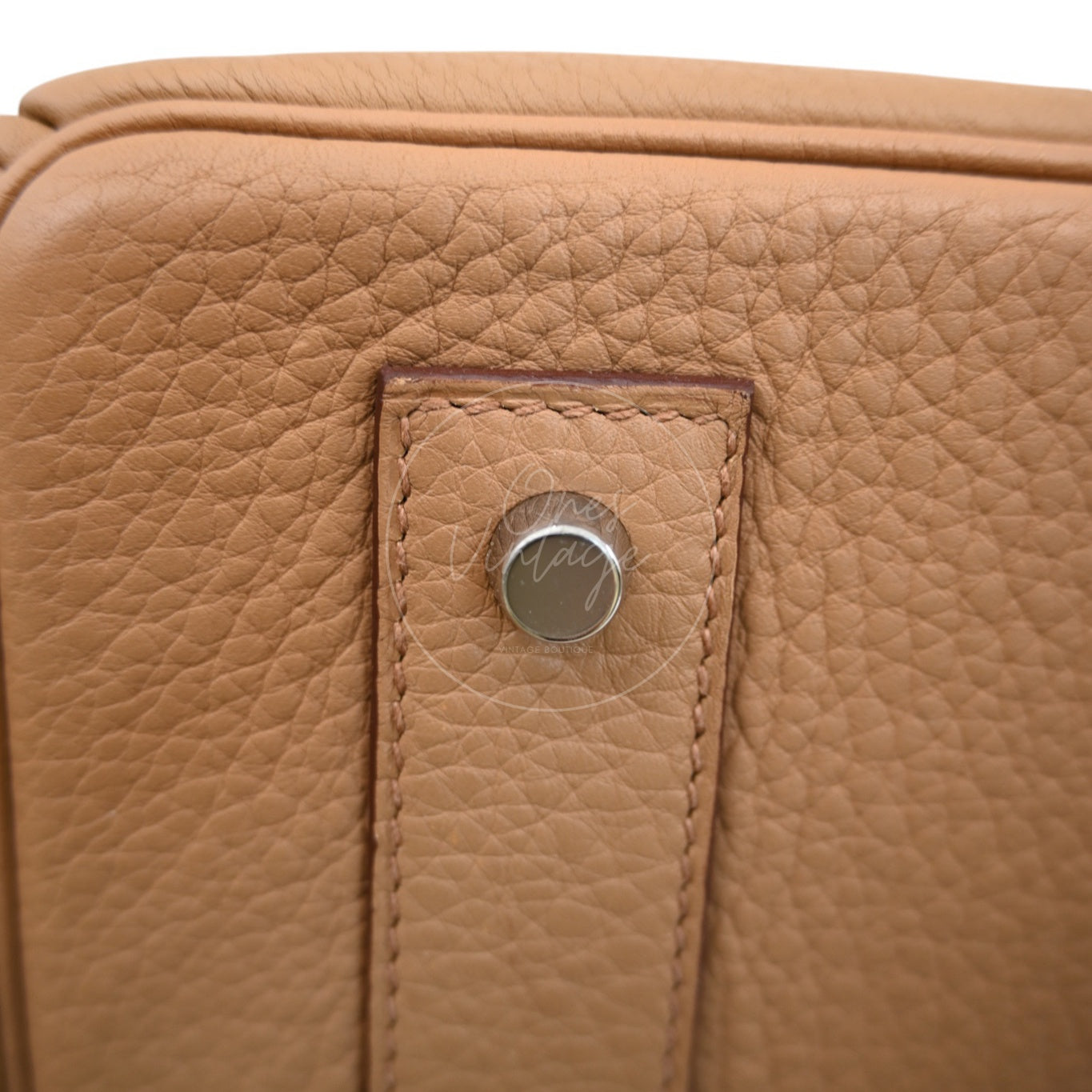 Hermes Shoulder Birkin PHW Camel Square L
