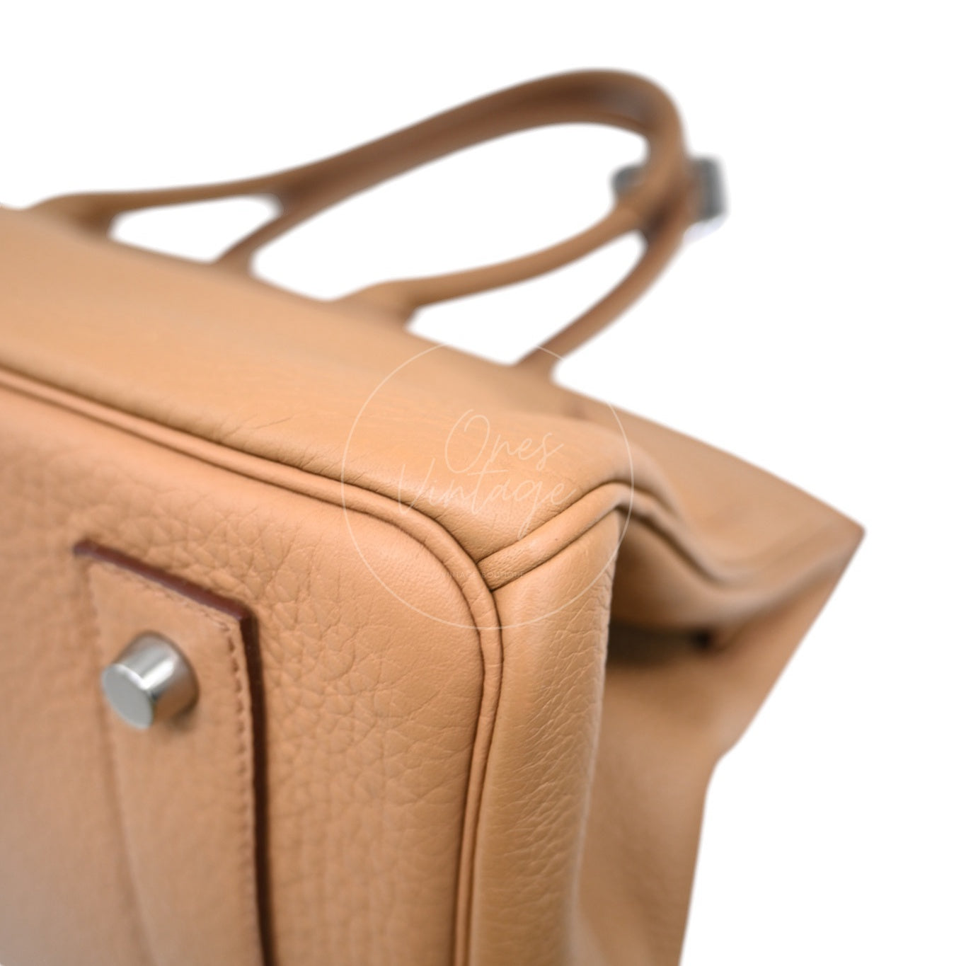 Hermes Shoulder Birkin PHW Camel Square L