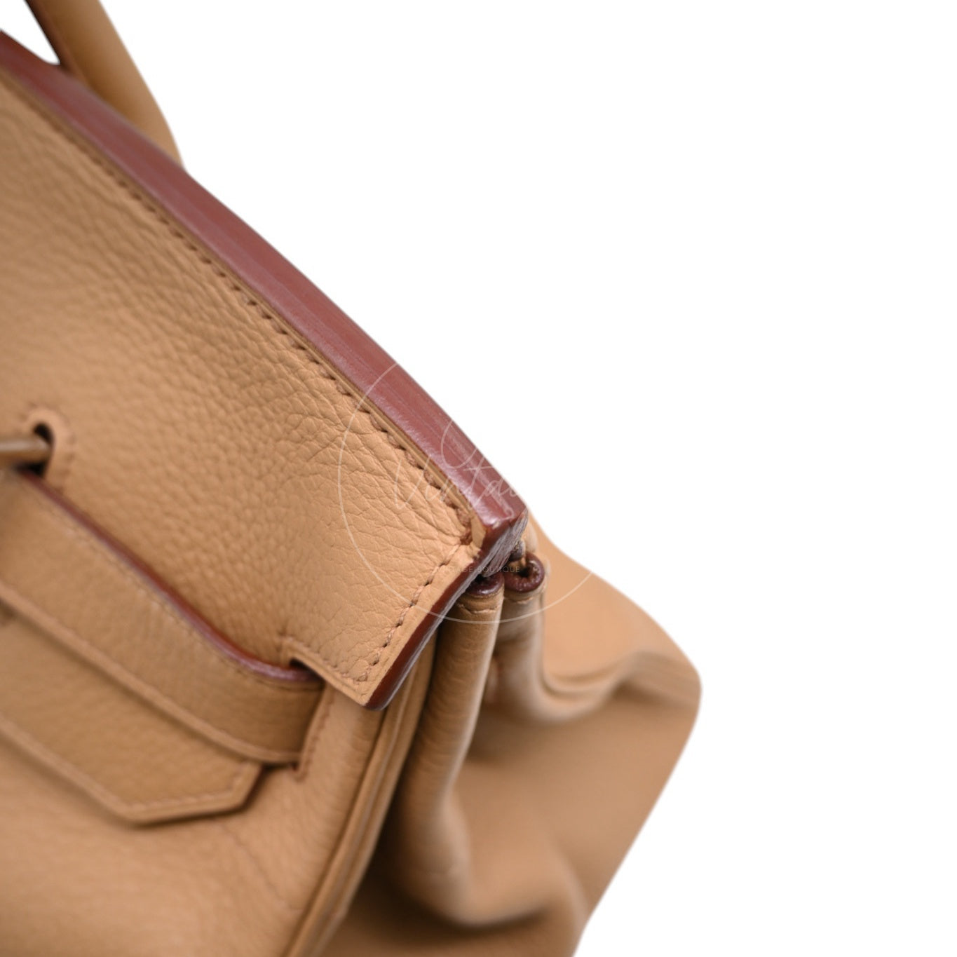 Hermes Shoulder Birkin PHW Camel Square L