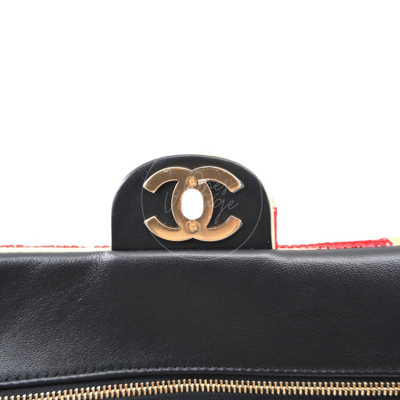 Chanel Tonight Or Never Maxi Flap Bag Red Multicolour Sequins GHW Series PC