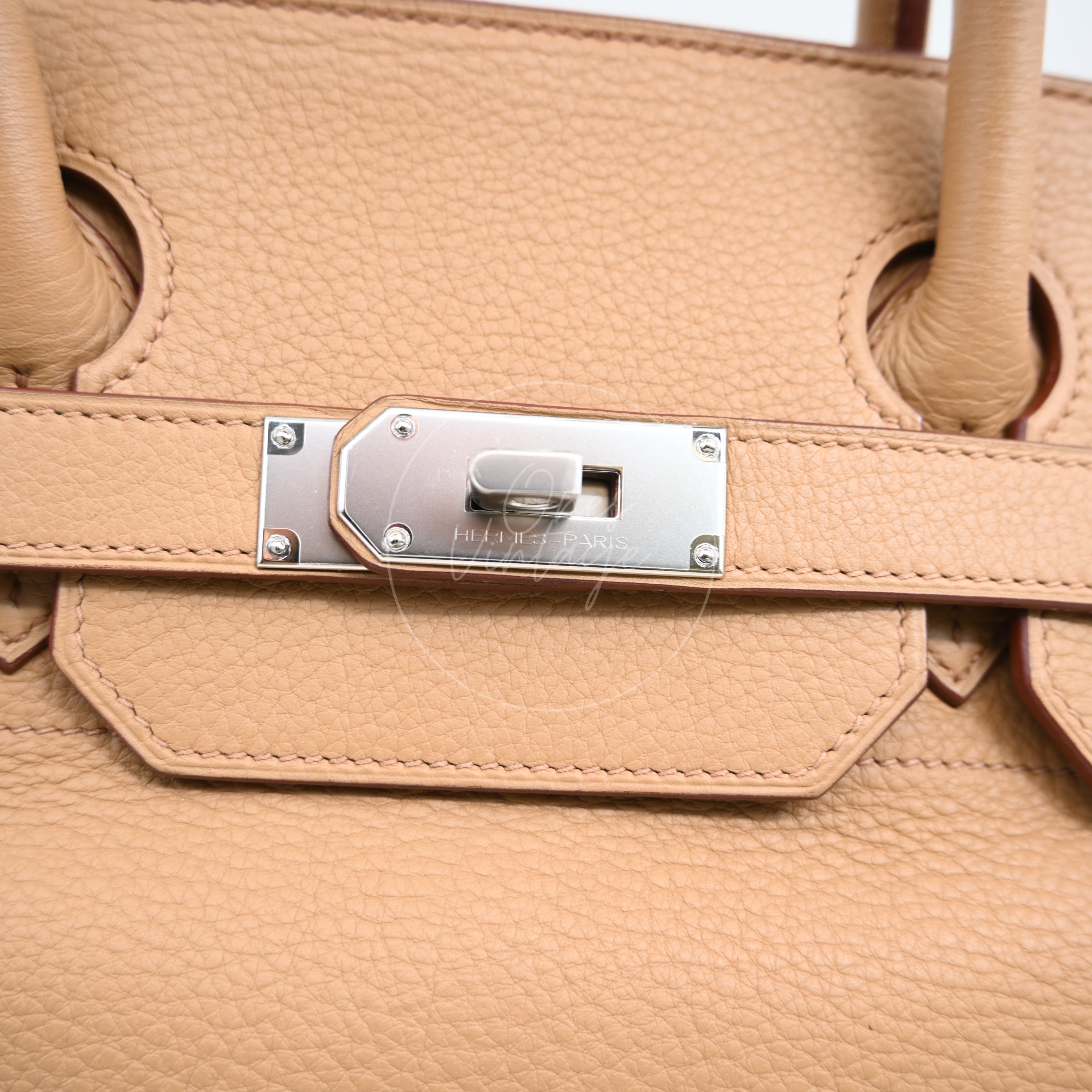 Hermes Shoulder Birkin PHW Camel Square L