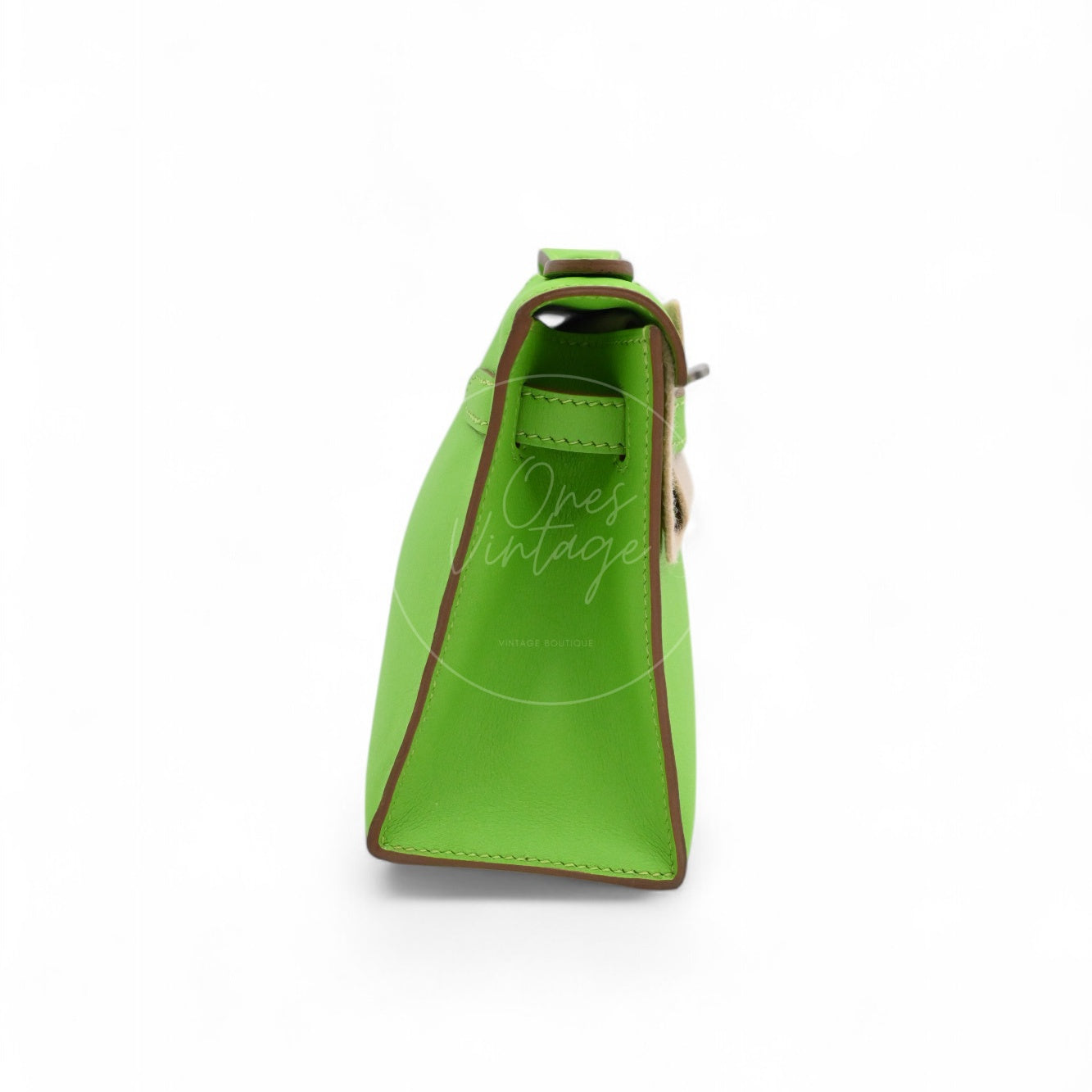 Hermes Mini Kelly Pochette Swift PHW Apple Green Square P