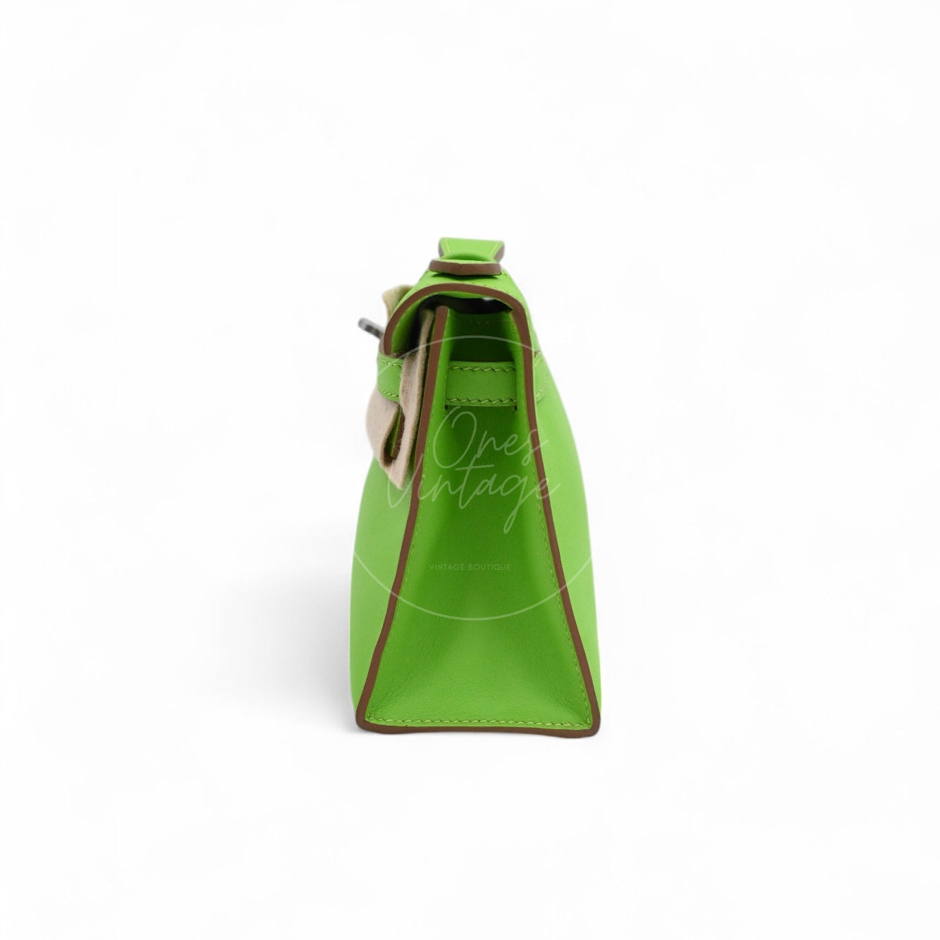 Hermes Mini Kelly Pochette Swift PHW Apple Green Square P