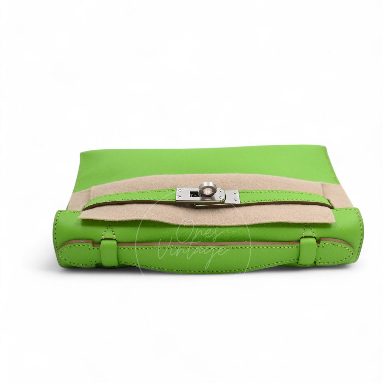 Hermes Mini Kelly Pochette Swift PHW Apple Green Square P