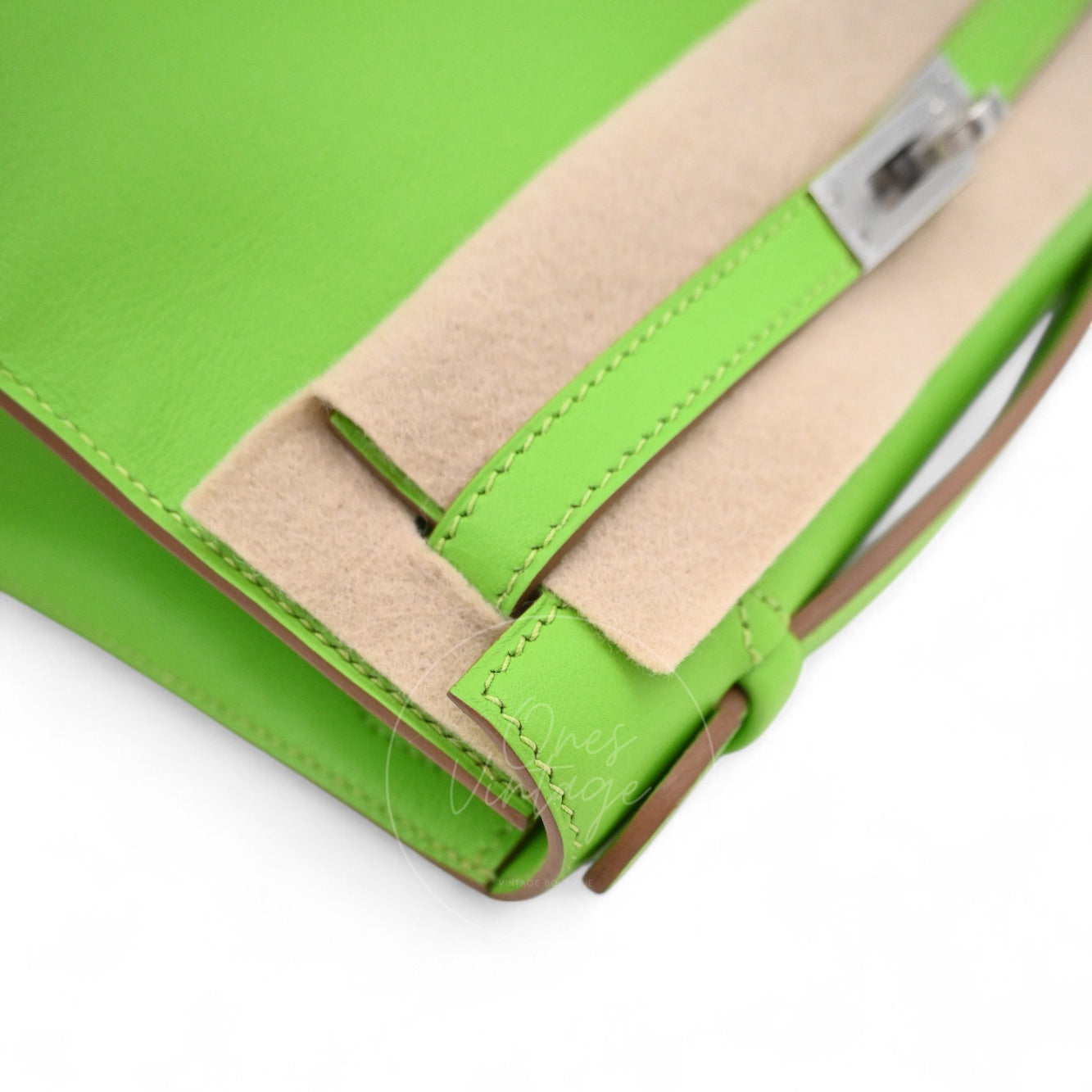 Hermes Mini Kelly Pochette Swift PHW Apple Green Square P