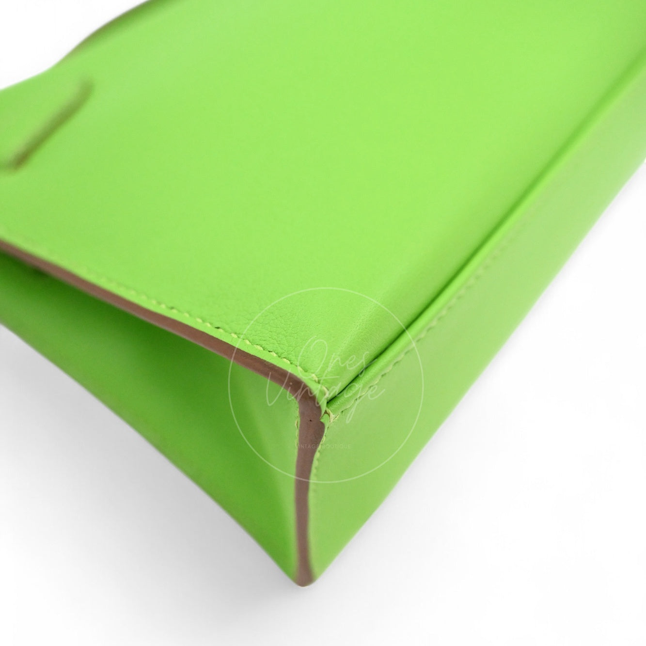 Hermes Mini Kelly Pochette Swift PHW Apple Green Square P