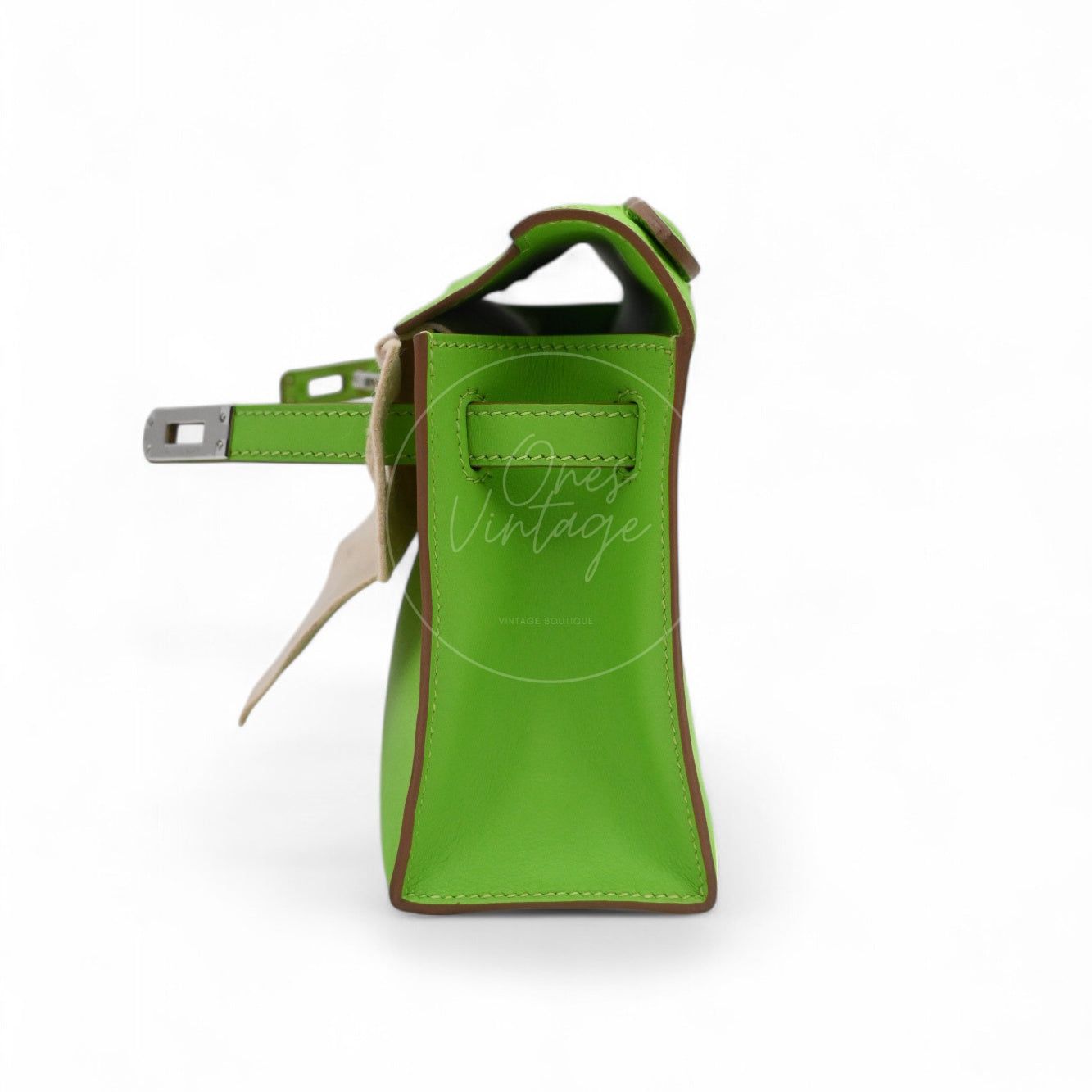 Hermes Mini Kelly Pochette Swift PHW Apple Green Square P