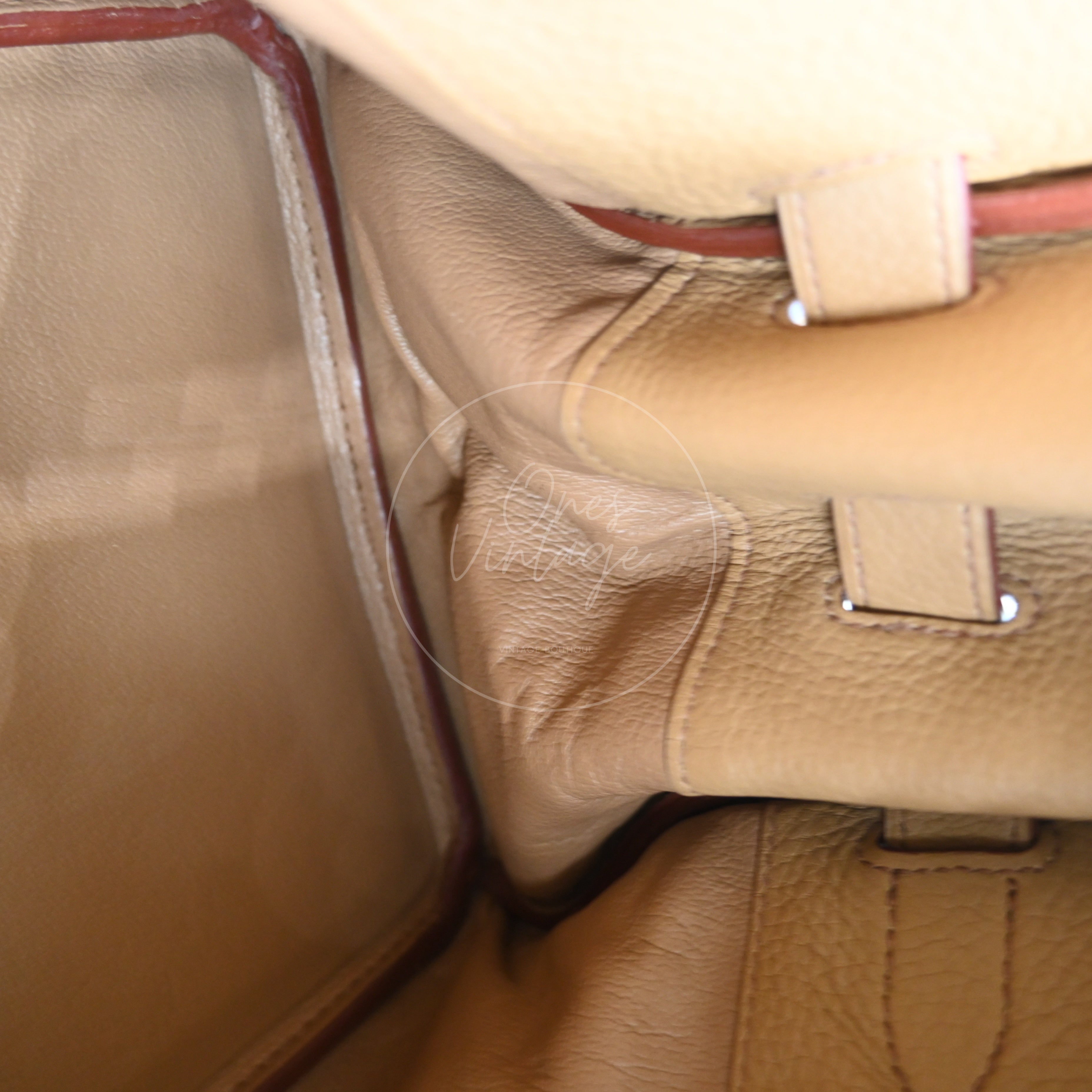 Hermes Shoulder Birkin PHW Camel Square L