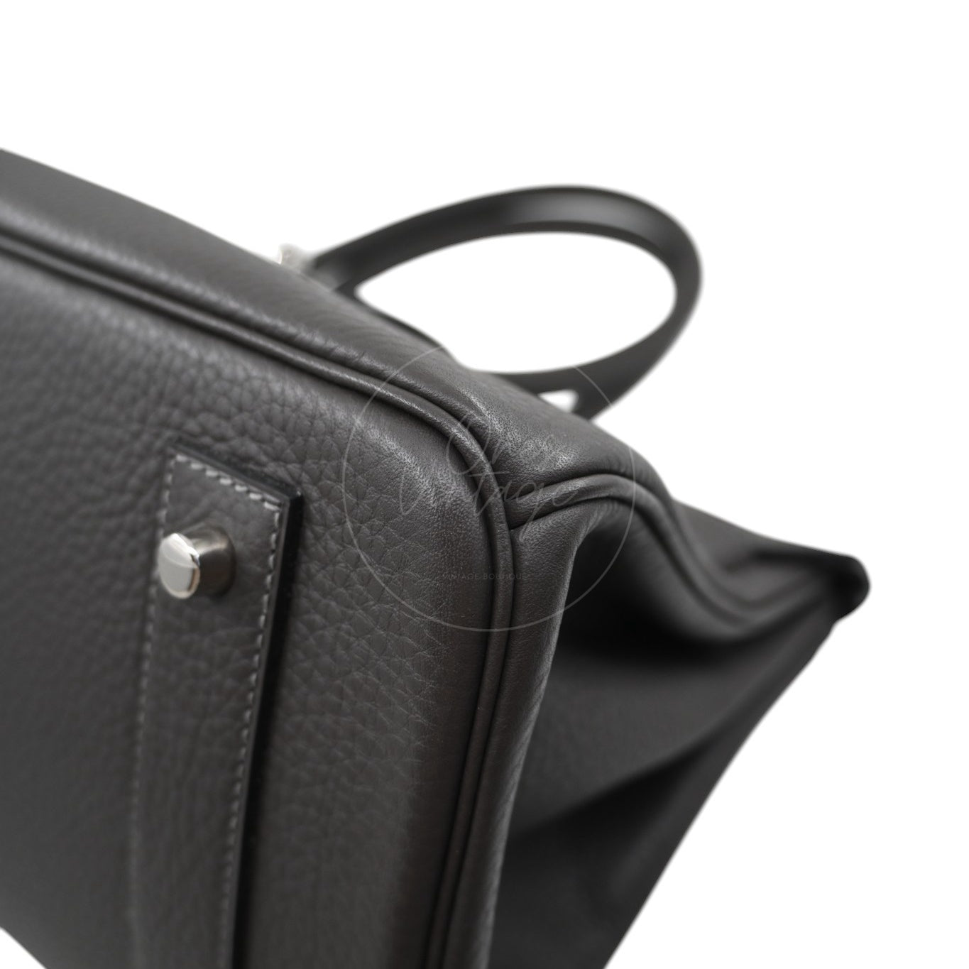 Hermes Birkin Shoulder Clemence 42 Gris Graphite PHW Square M