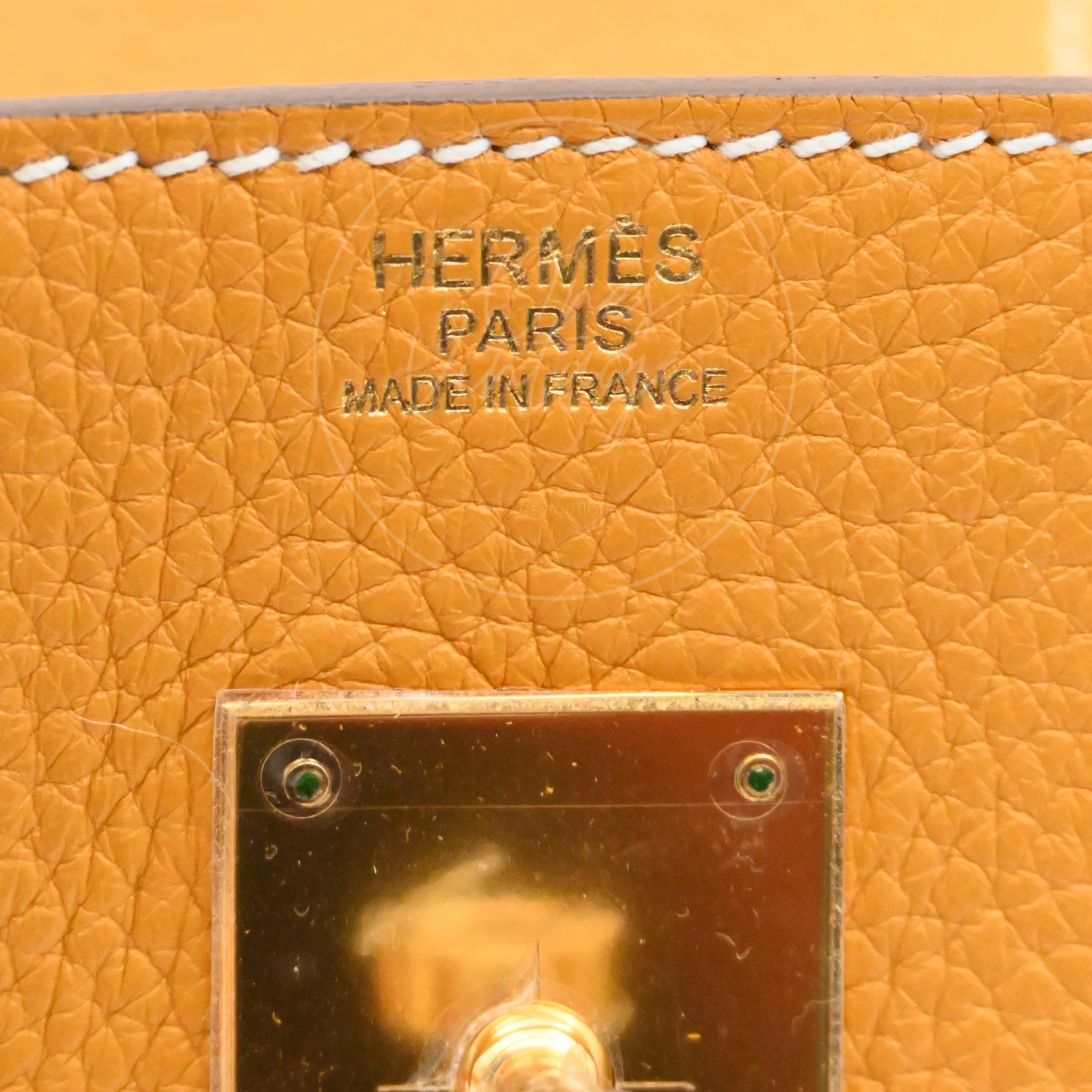 Hermes Birkin 30 TC GHW Orange Square P