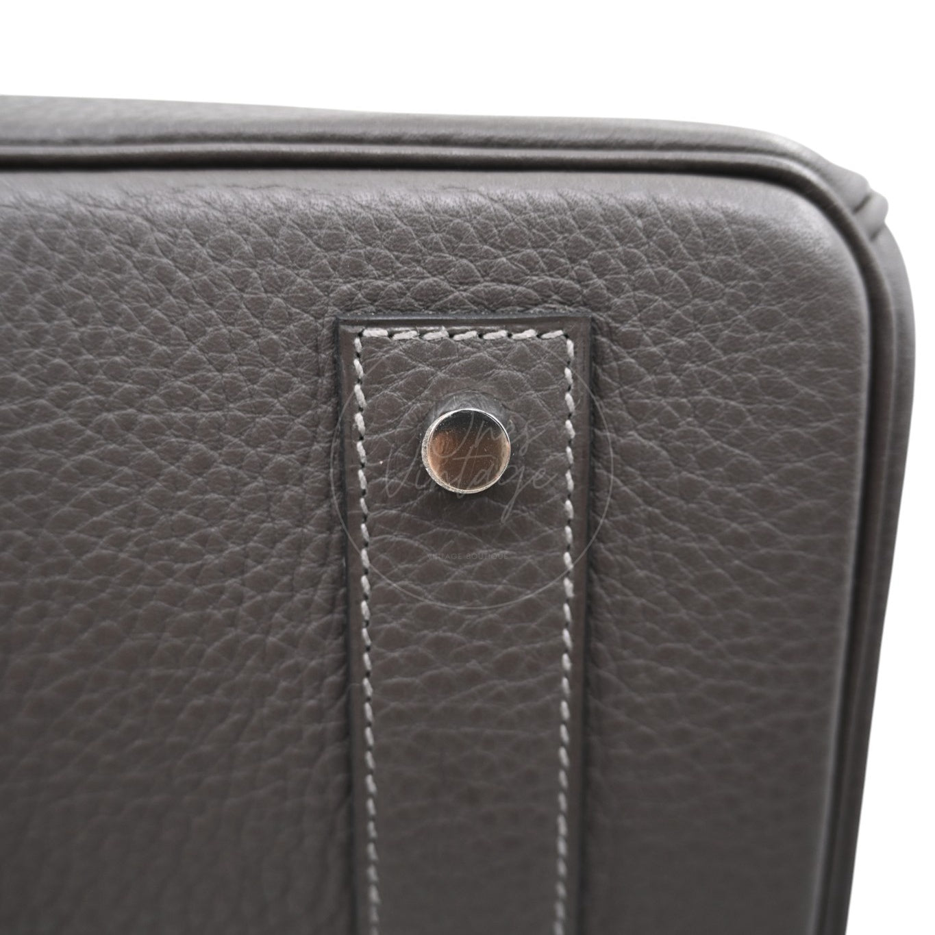 Hermes Birkin Shoulder Clemence 42 Gris Graphite PHW Square M