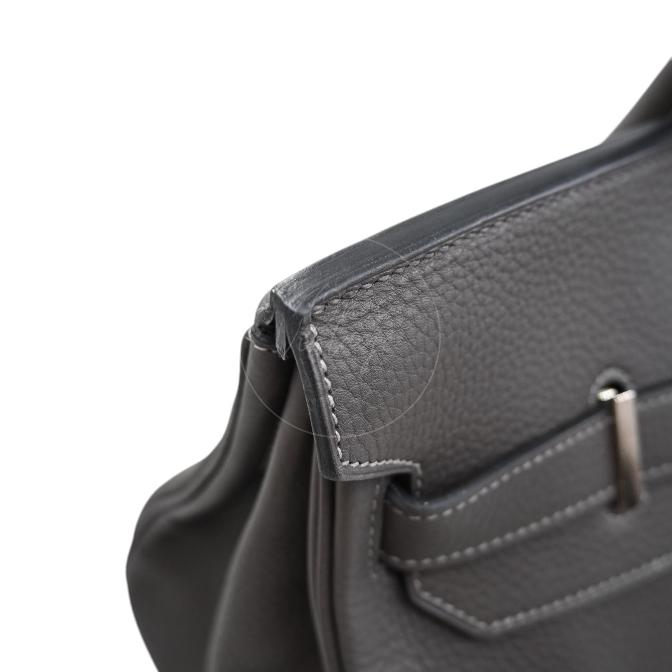 Hermes Birkin Shoulder Clemence 42 Gris Graphite PHW Square M