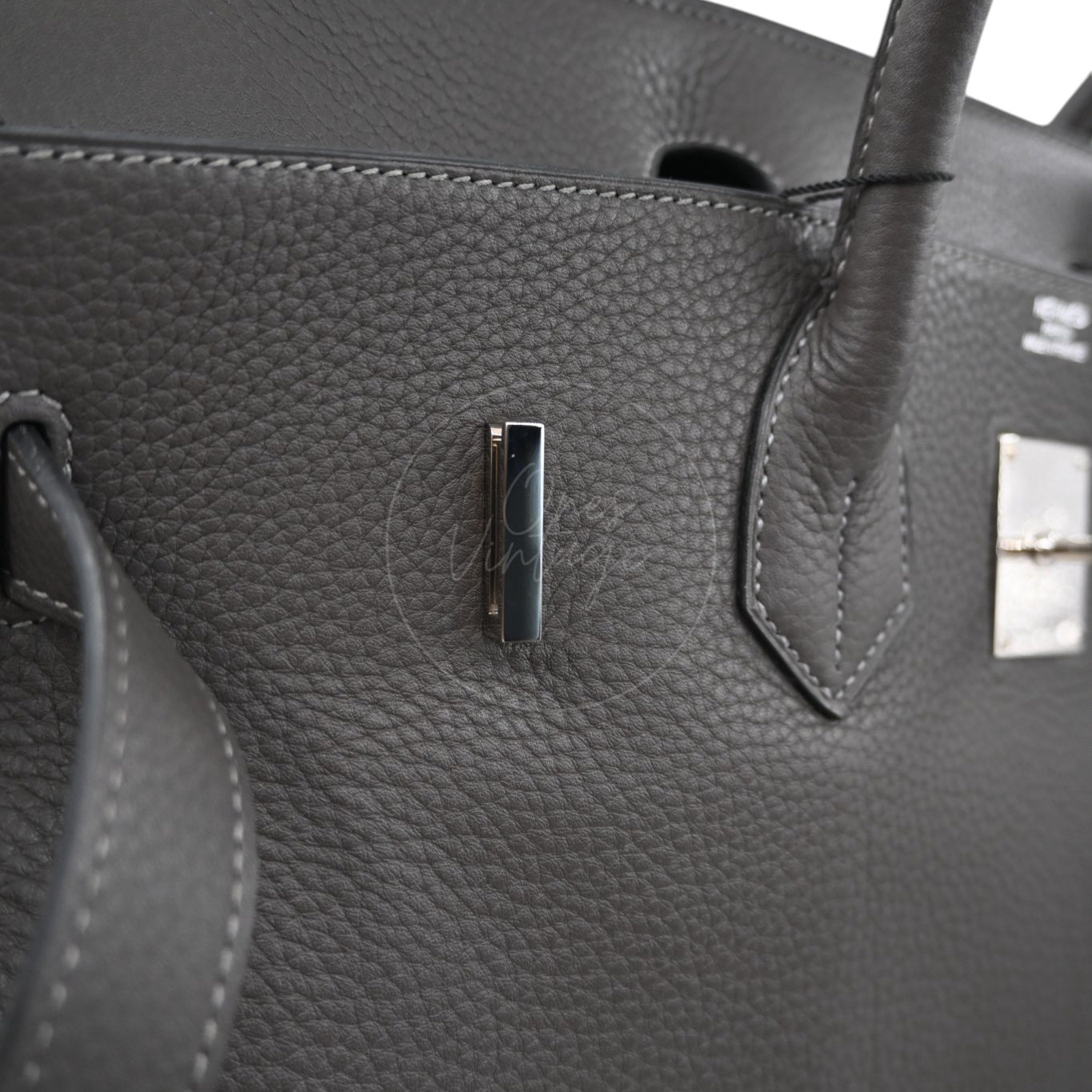 Hermes Birkin Shoulder Clemence 42 Gris Graphite PHW Square M