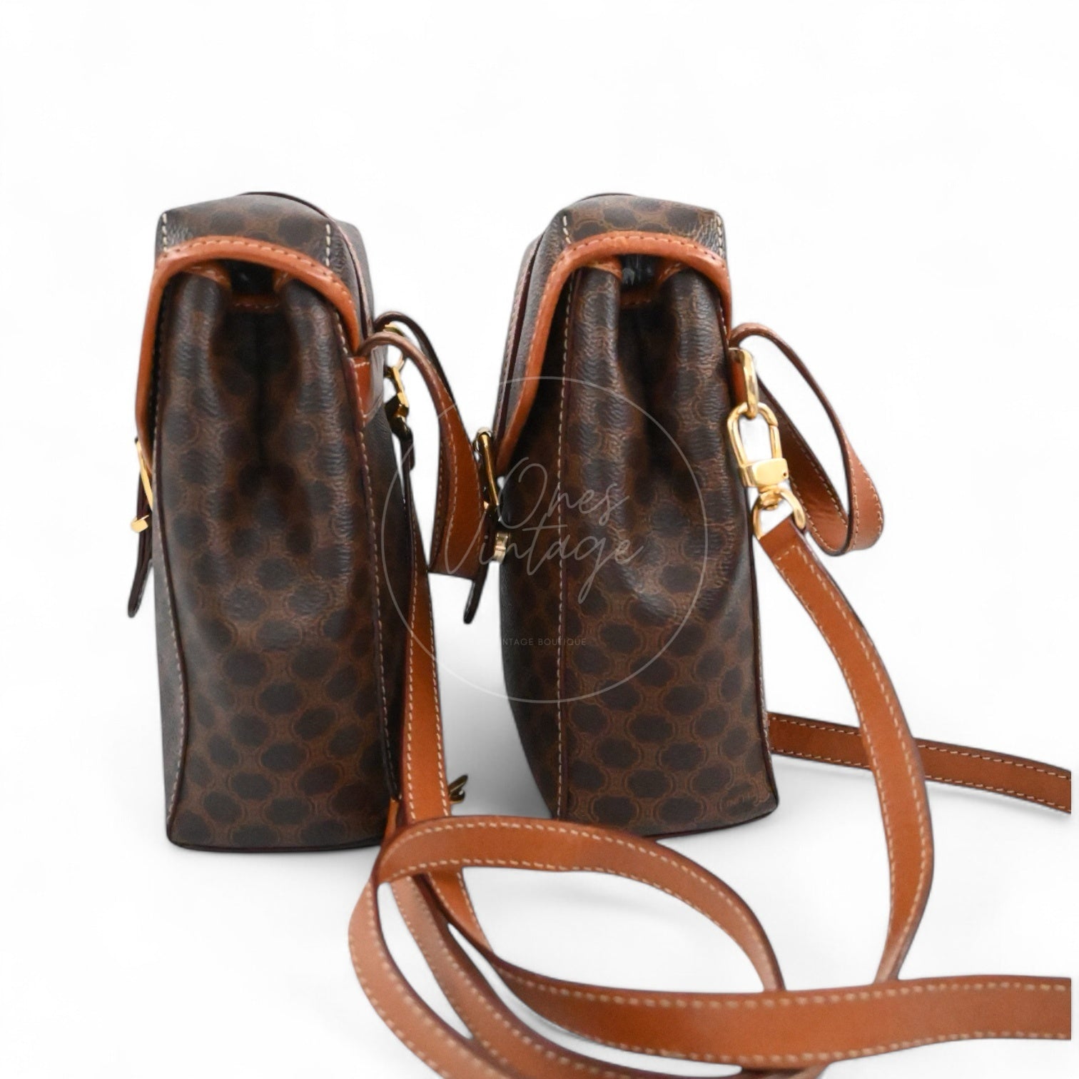 Celine Macadam Twins Backpack GHW Brown