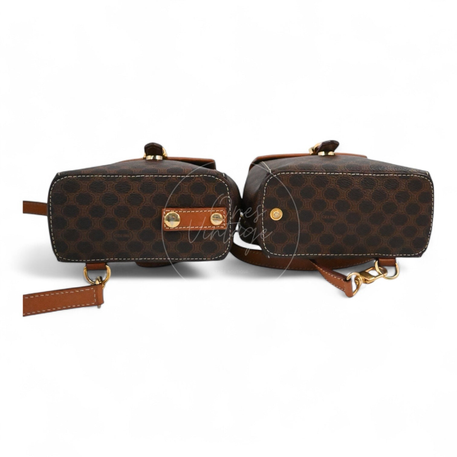 Celine Macadam Twins Backpack GHW Brown