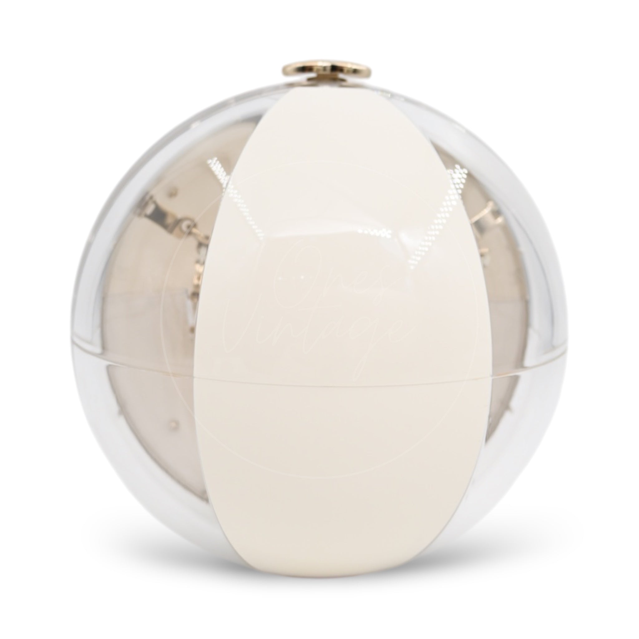 Chanel Coco Beach Ball Minaudière GHW White and Transparent 2019