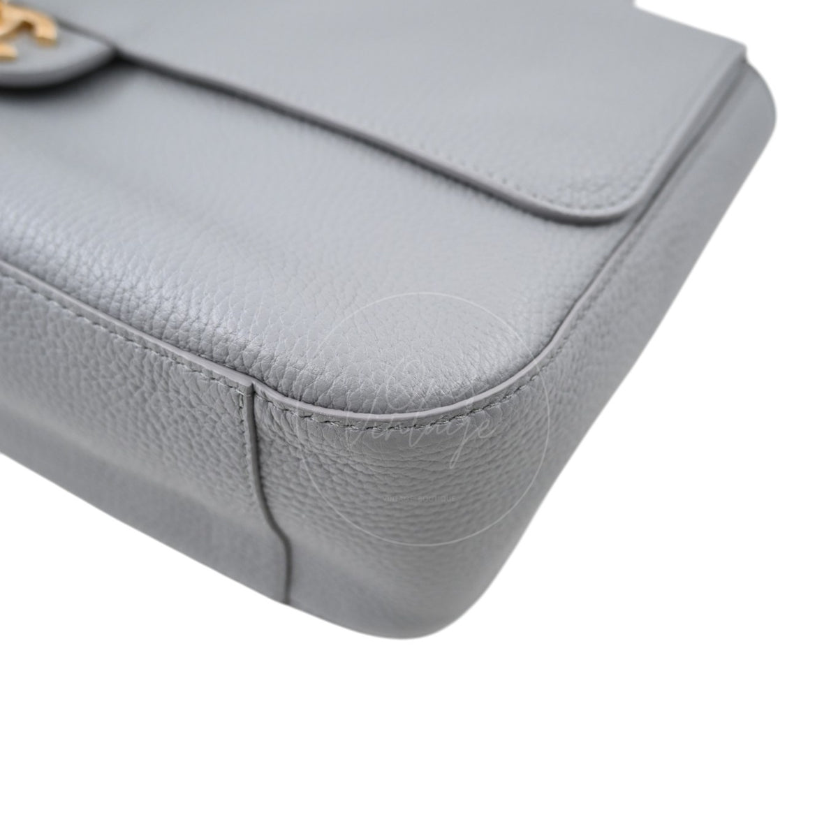 Chanel Grey Grained Calfskin Souplissimo Maxi Flap 32cm GHW Series TF