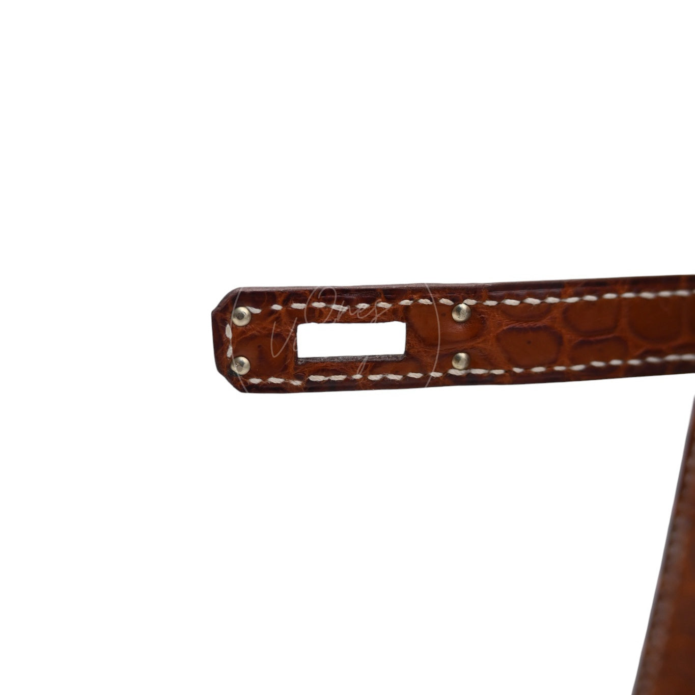 Hermes Mini Kelly Pochette Crocody Niloticus Gold Matte PHW Brown Square J