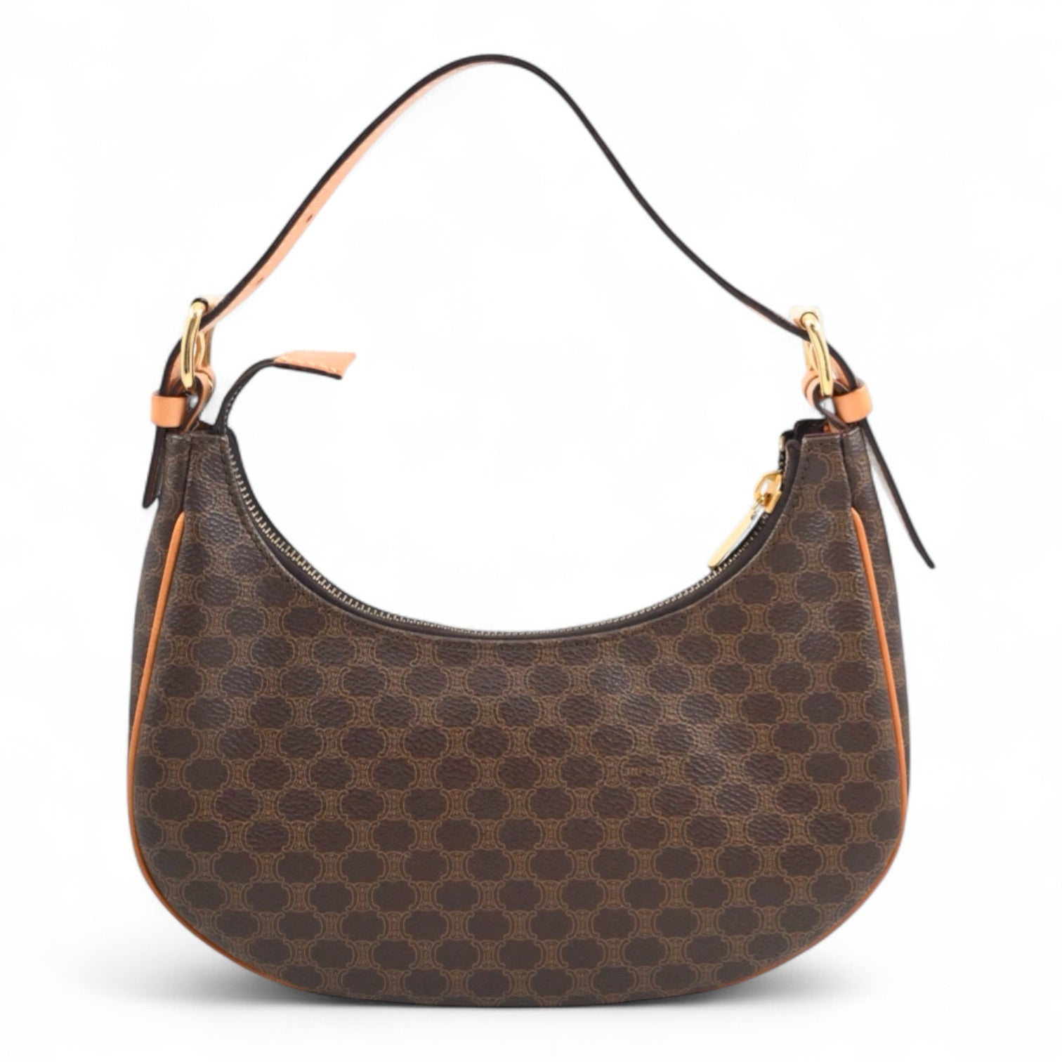 Celine AVA Bag In Triomphe Canvas and Calfskin Brown