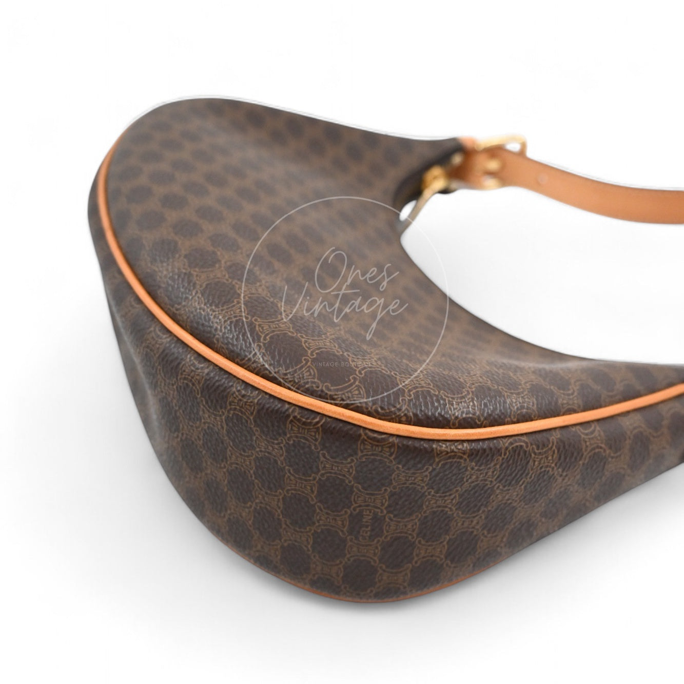 Celine AVA Bag In Triomphe Canvas and Calfskin Brown
