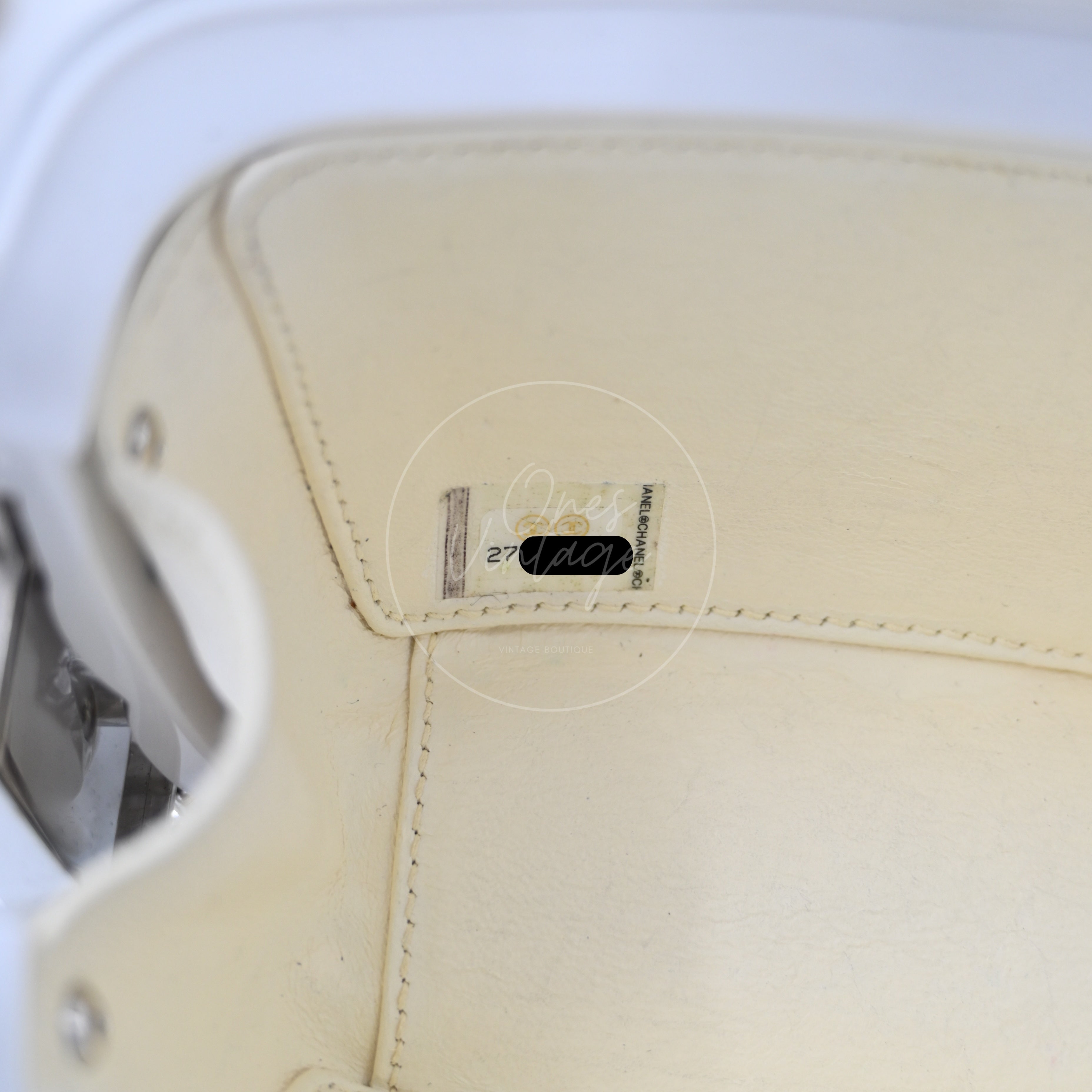 Chanel Gondola Lift Swarovski Evening Bag SHW White Series 27