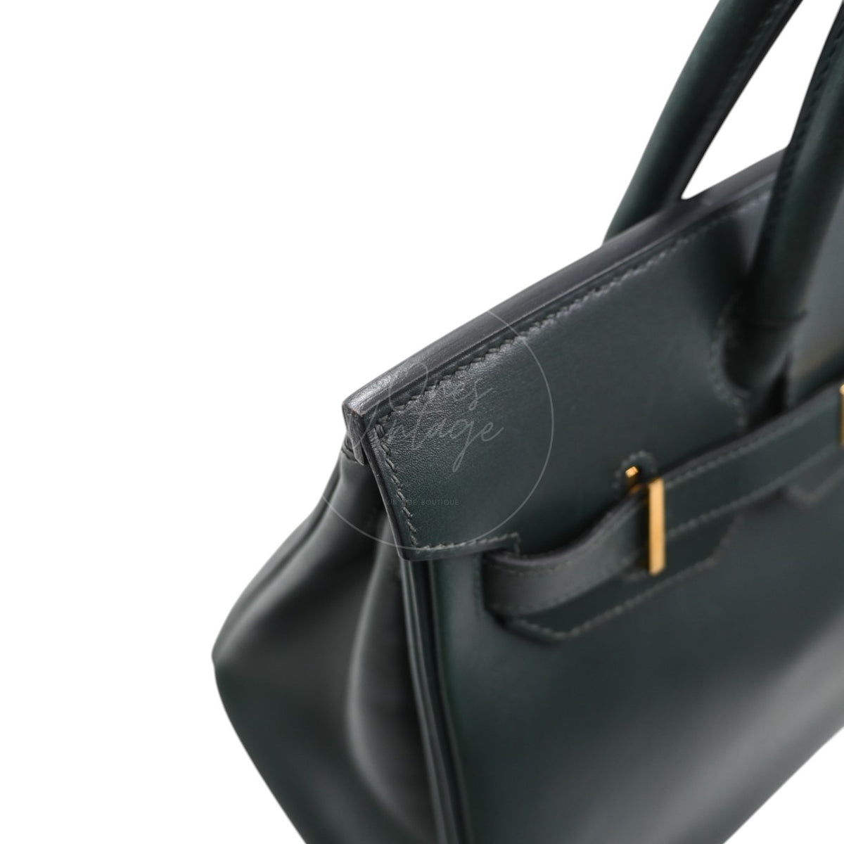Hermes Birkin 30 Emerald Green Box Leather GHW Square I