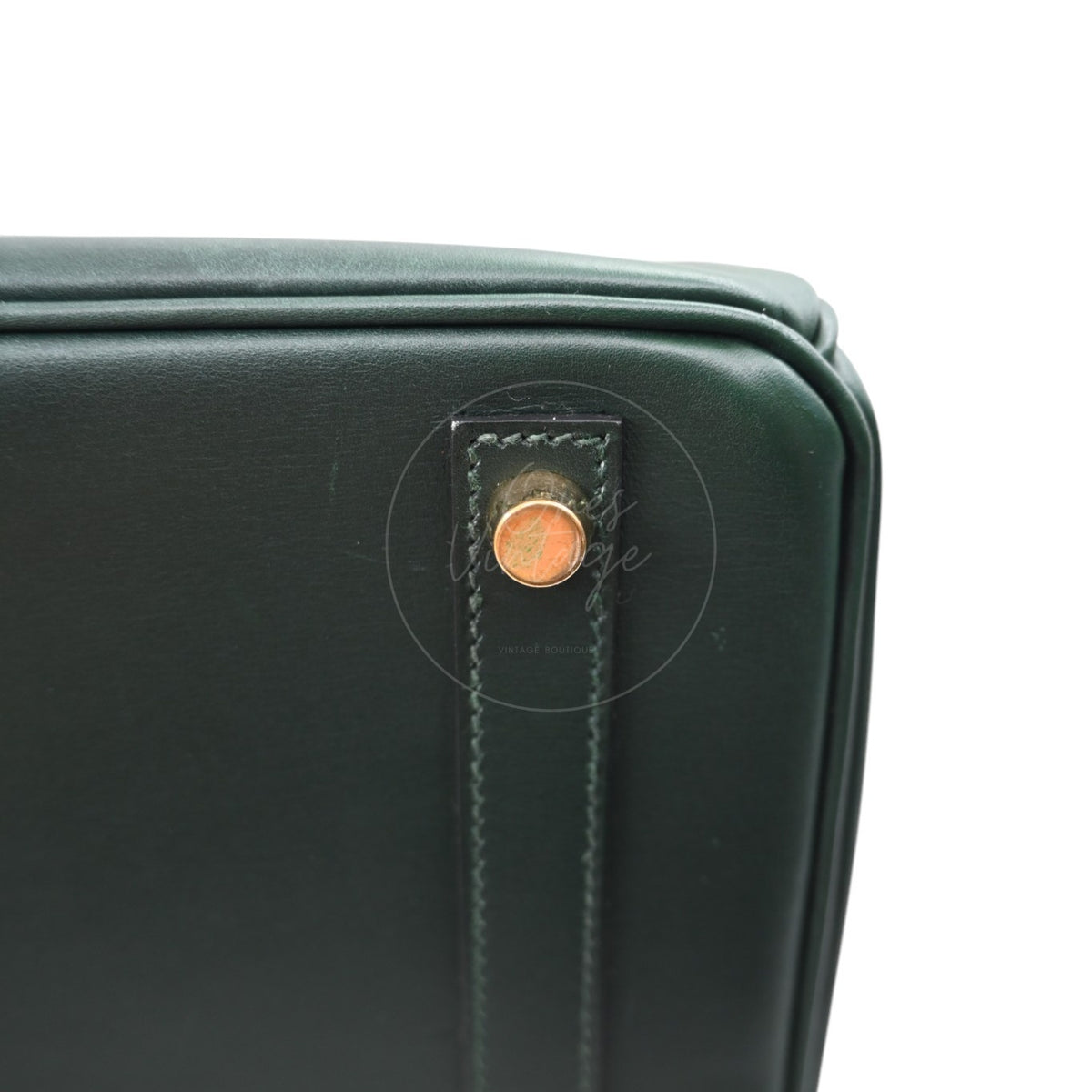 Hermes Birkin 30 Emerald Green Box Leather GHW Square I