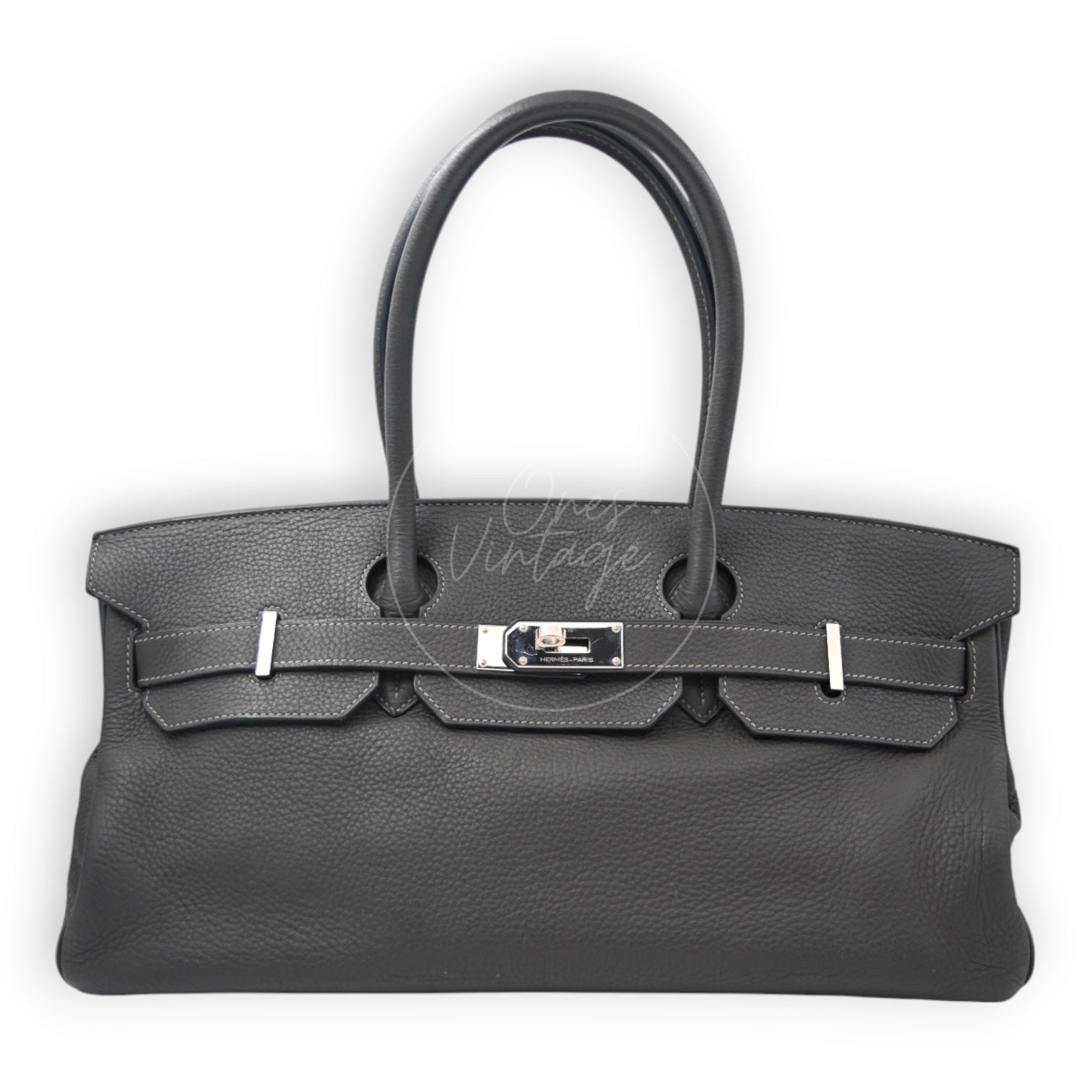 Hermes Birkin Shoulder PHW Etain Square M