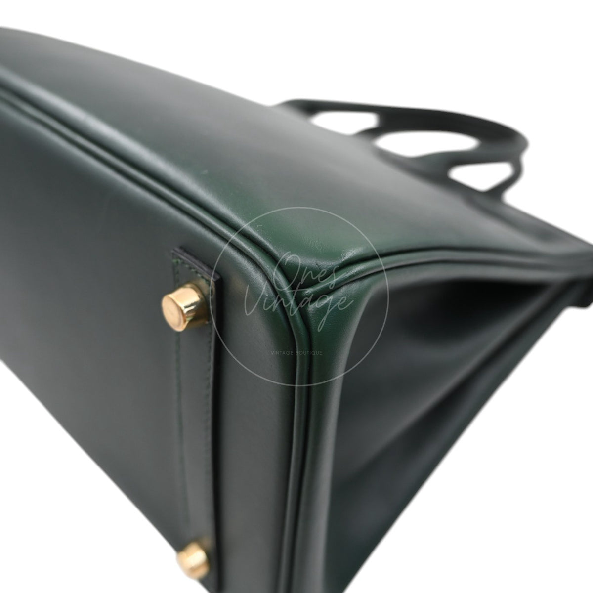 Hermes Birkin 30 Emerald Green Box Leather GHW Square I
