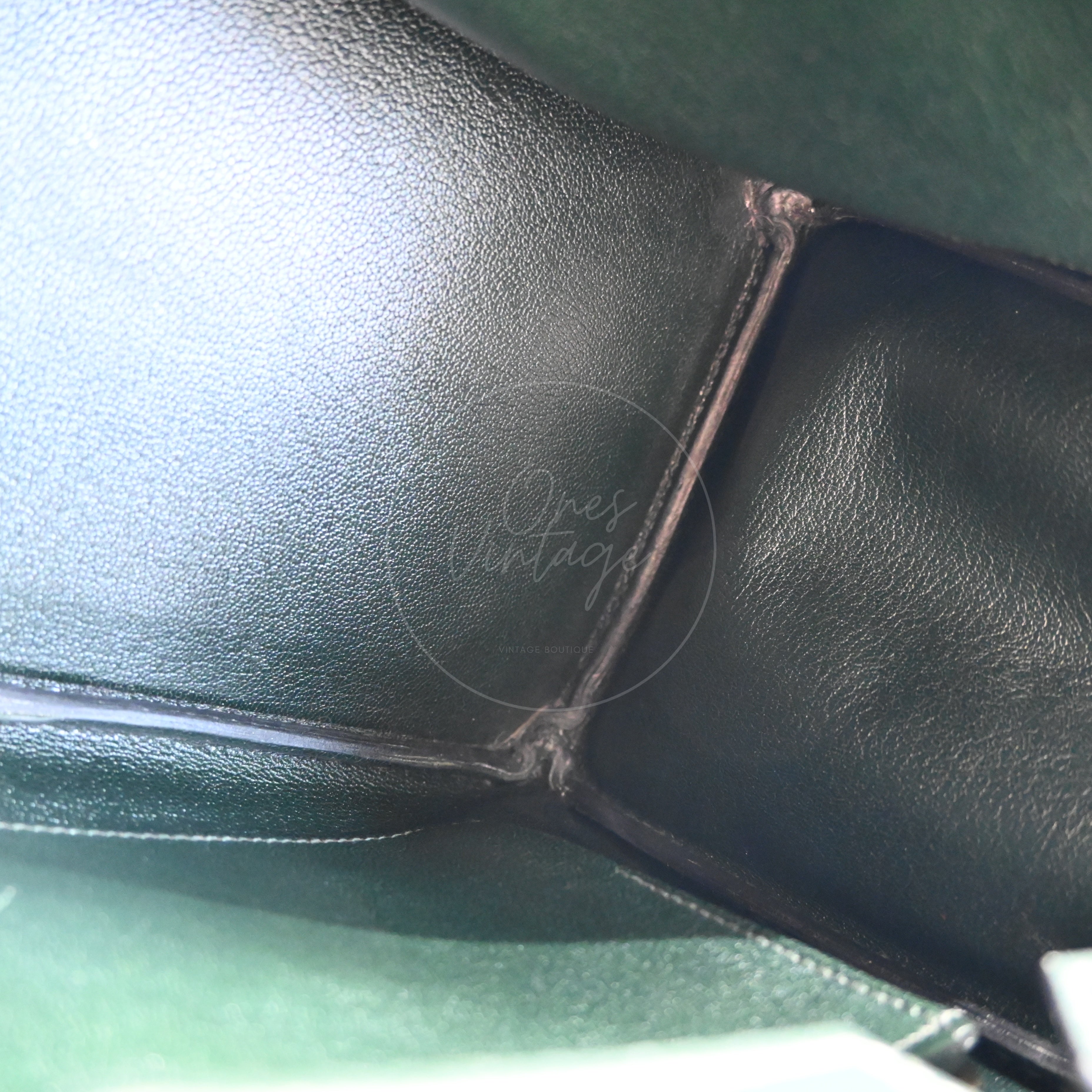 Hermes Birkin 30 Emerald Green Box Leather GHW Square I