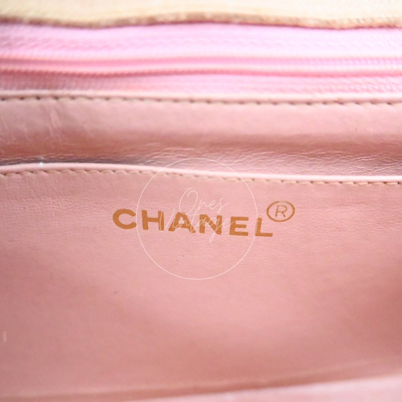 Chanel Vintage Medium Diana Flap Bag Canvas GHW Pink Series 2