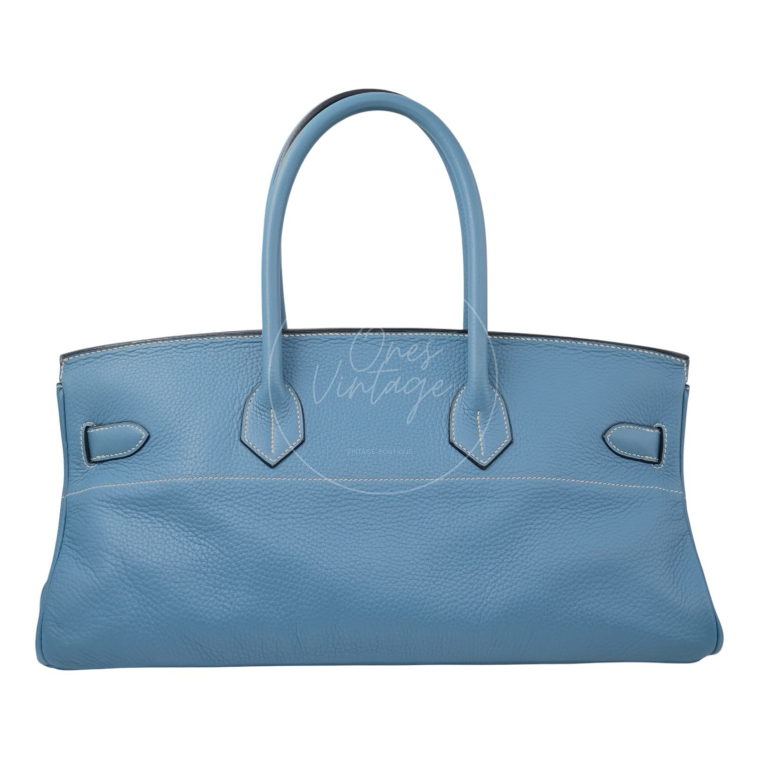 Hermes Birkin Shoulder PHW Denim Blue Square J