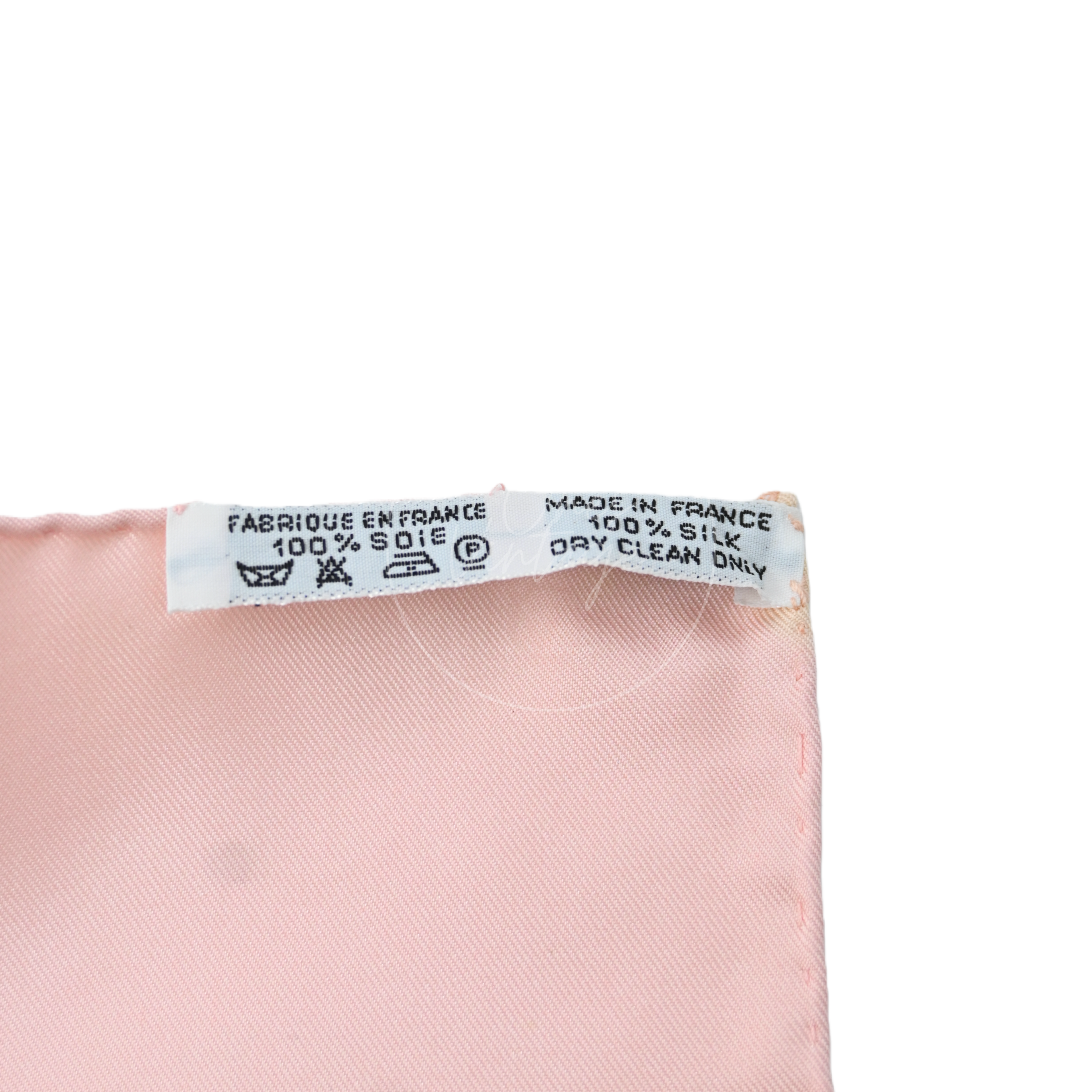 Hermes Carre 90 Brides De Gara Pink Silk Square Scarf