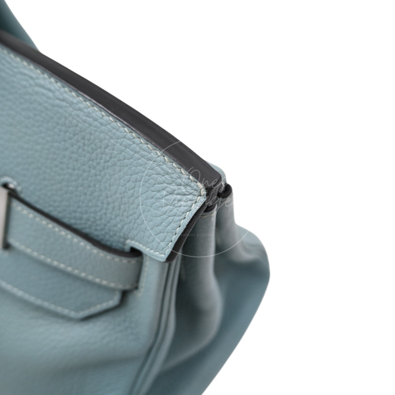 Hermes Birkin Shoulder 42 PHW Light Blue Square M