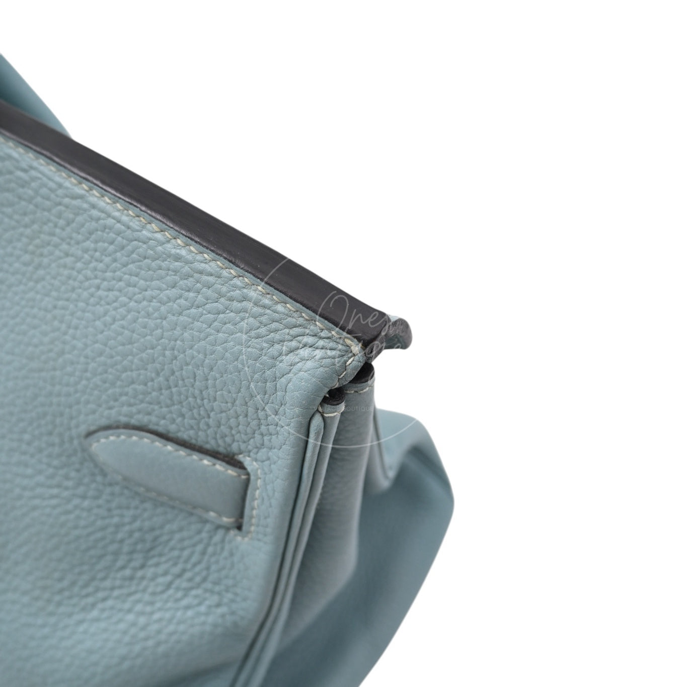 Hermes Birkin Shoulder 42 PHW Light Blue Square M