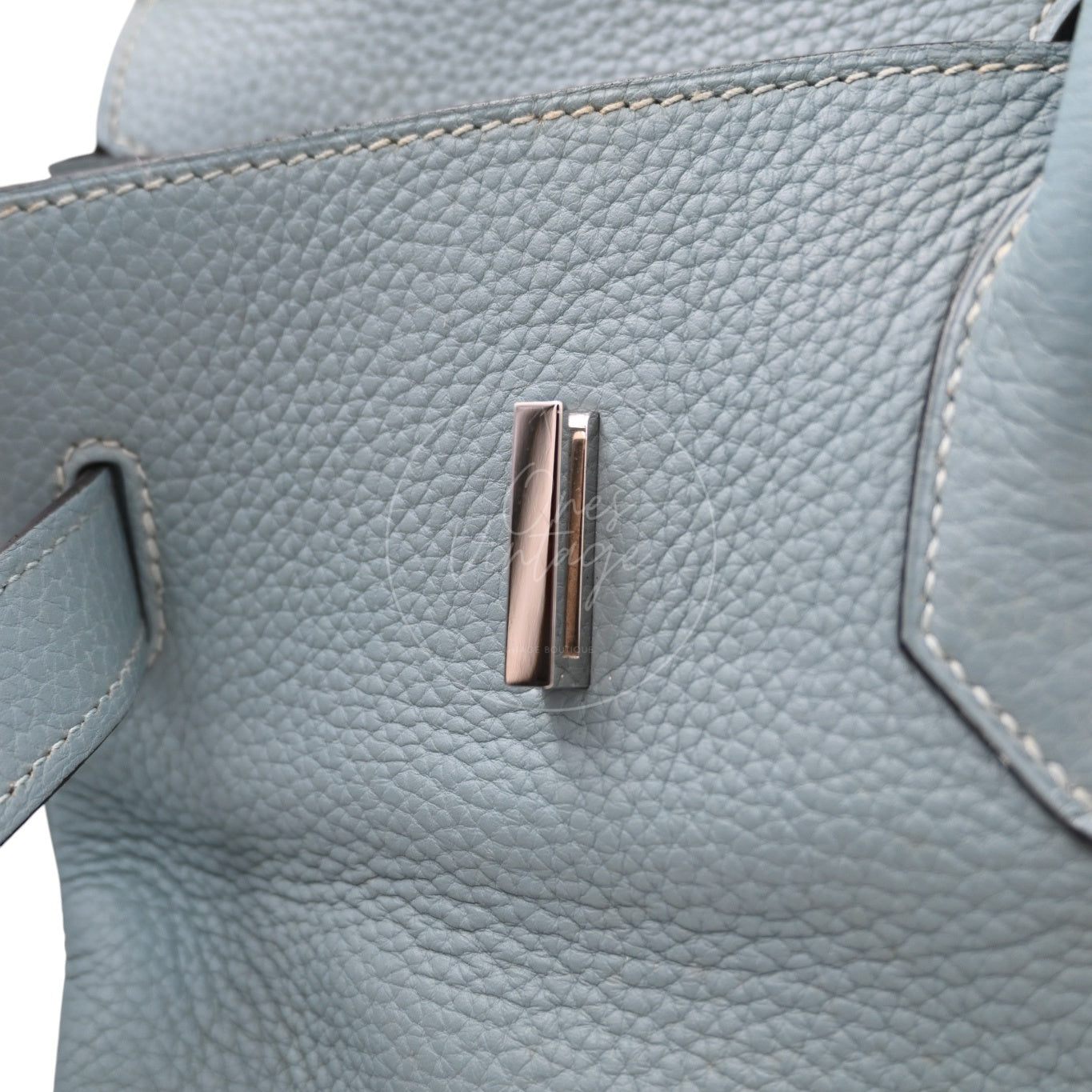Hermes Birkin Shoulder 42 PHW Light Blue Square M