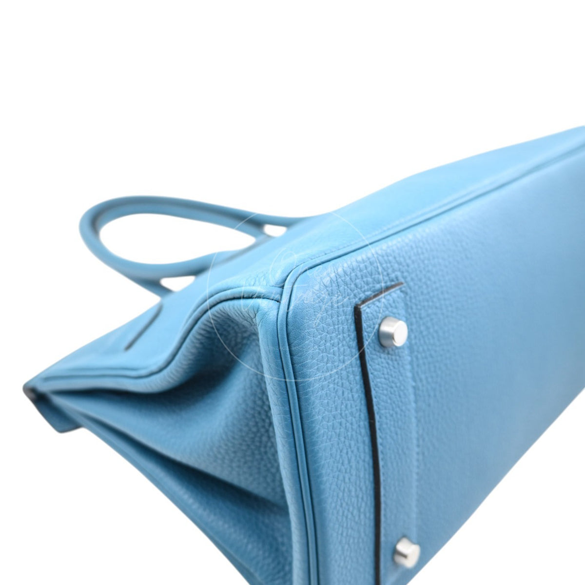 Hermes Birkin Shoulder 42 PHW Blue Square P