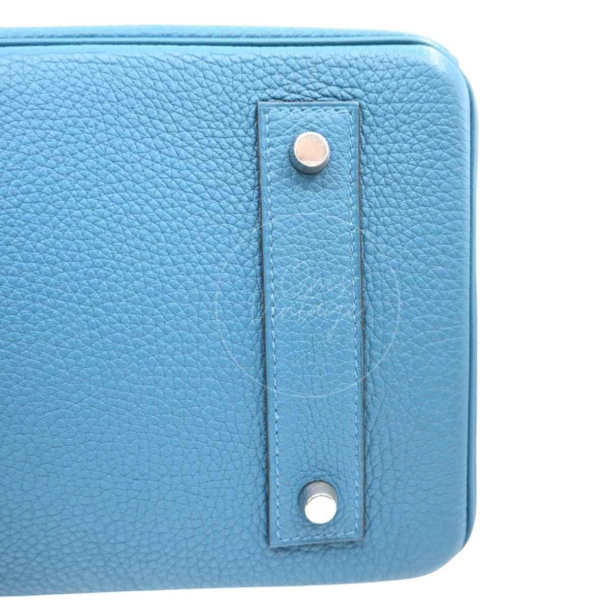 Hermes Birkin Shoulder 42 PHW Blue Square P