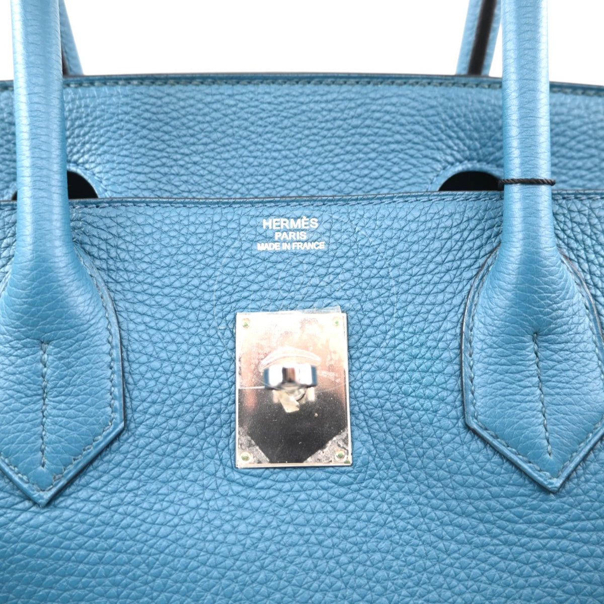 Hermes Birkin Shoulder 42 PHW Blue Square P