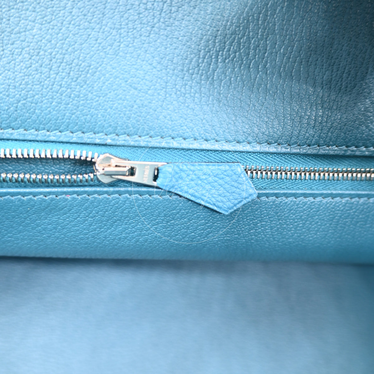 Hermes Birkin Shoulder 42 PHW Blue Square P