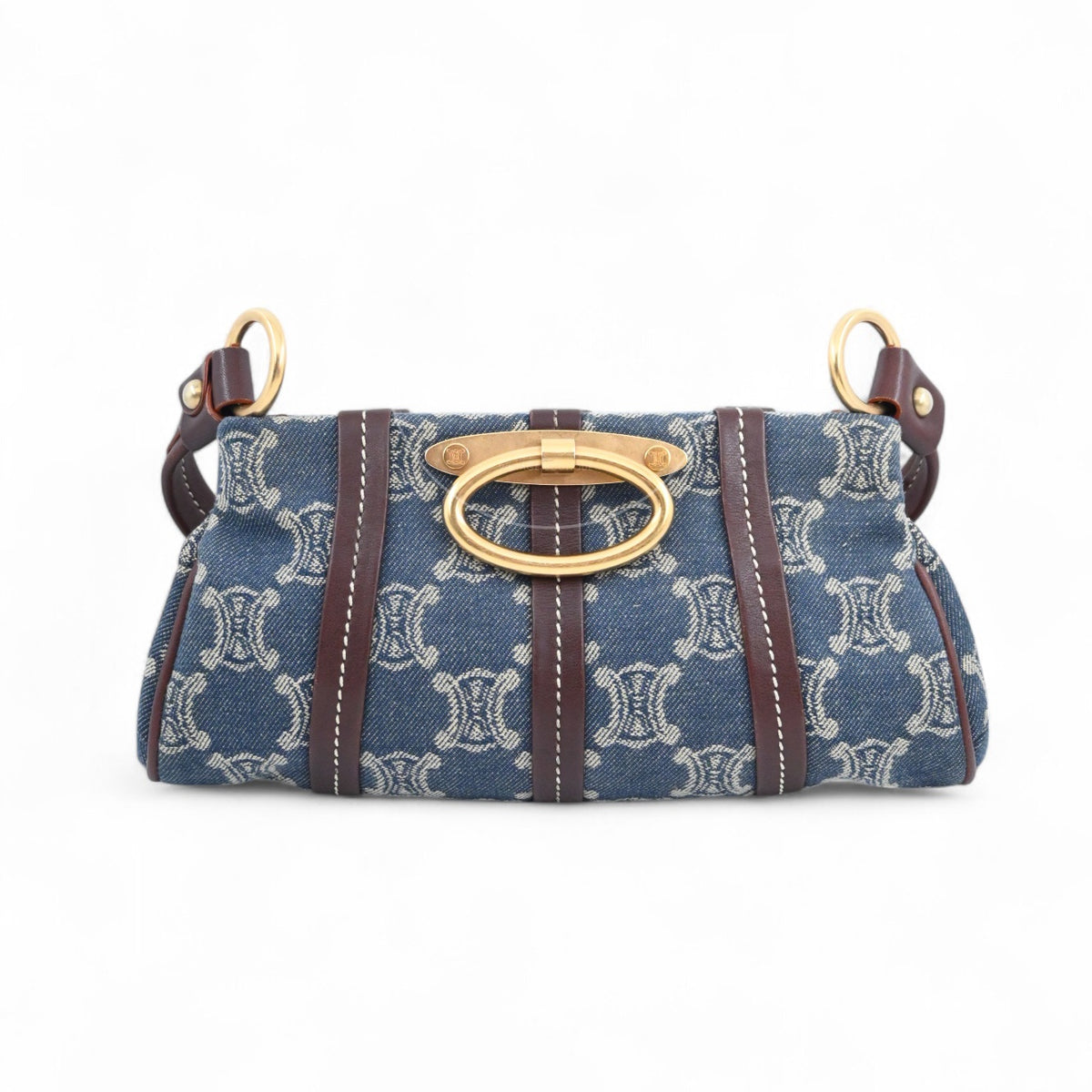 Céline Vintage Macadam Denim Shoulder Bag Blue | Ones Vintage