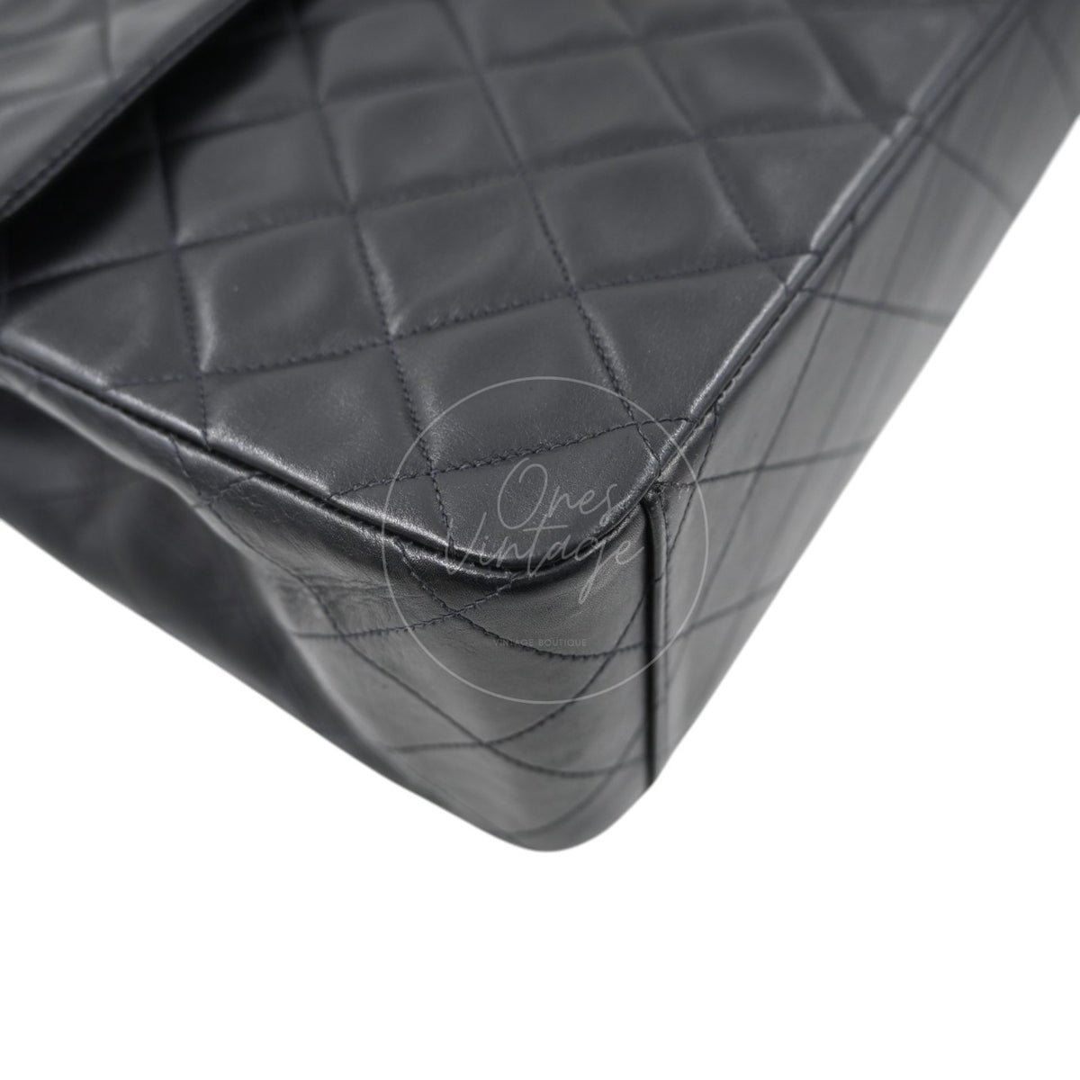 Chanel Maxi Flap Bag 34 Quilted Lambskin Black GHW Series 3